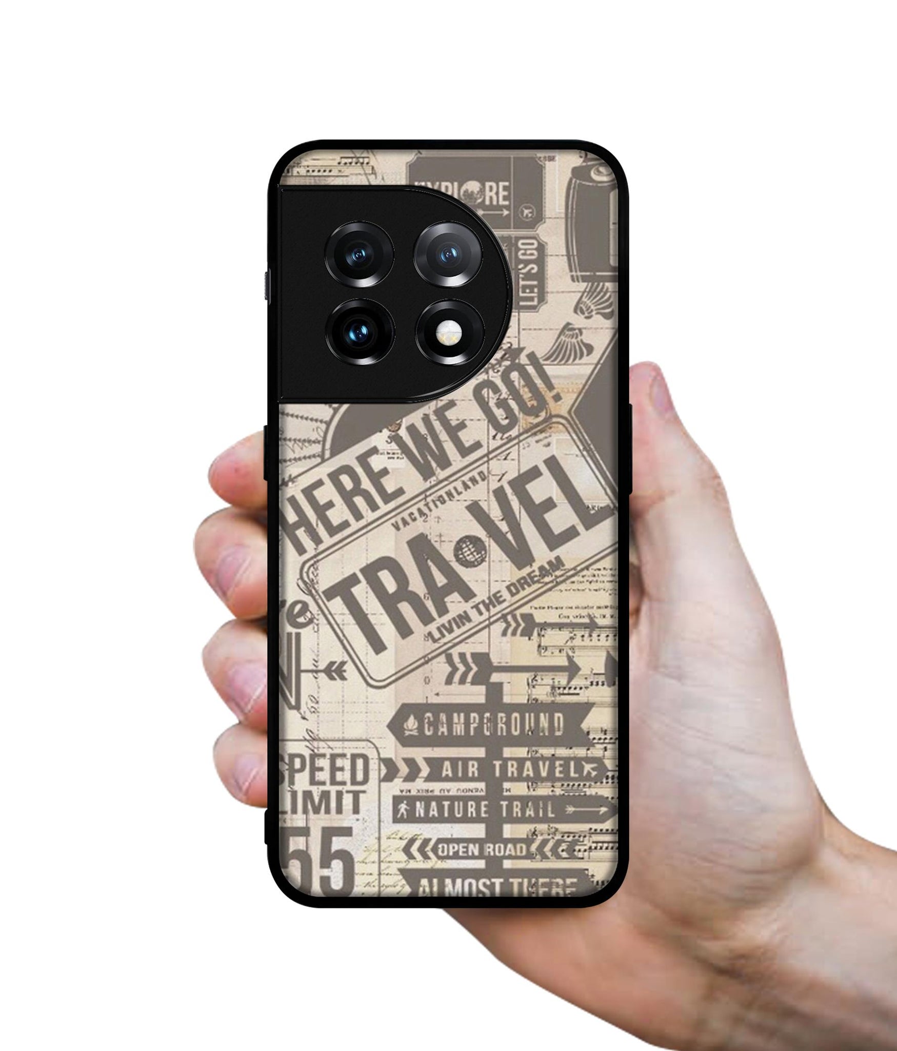Travel Designer 2D Printed Back Case Cover for OnePlus 11R 5G