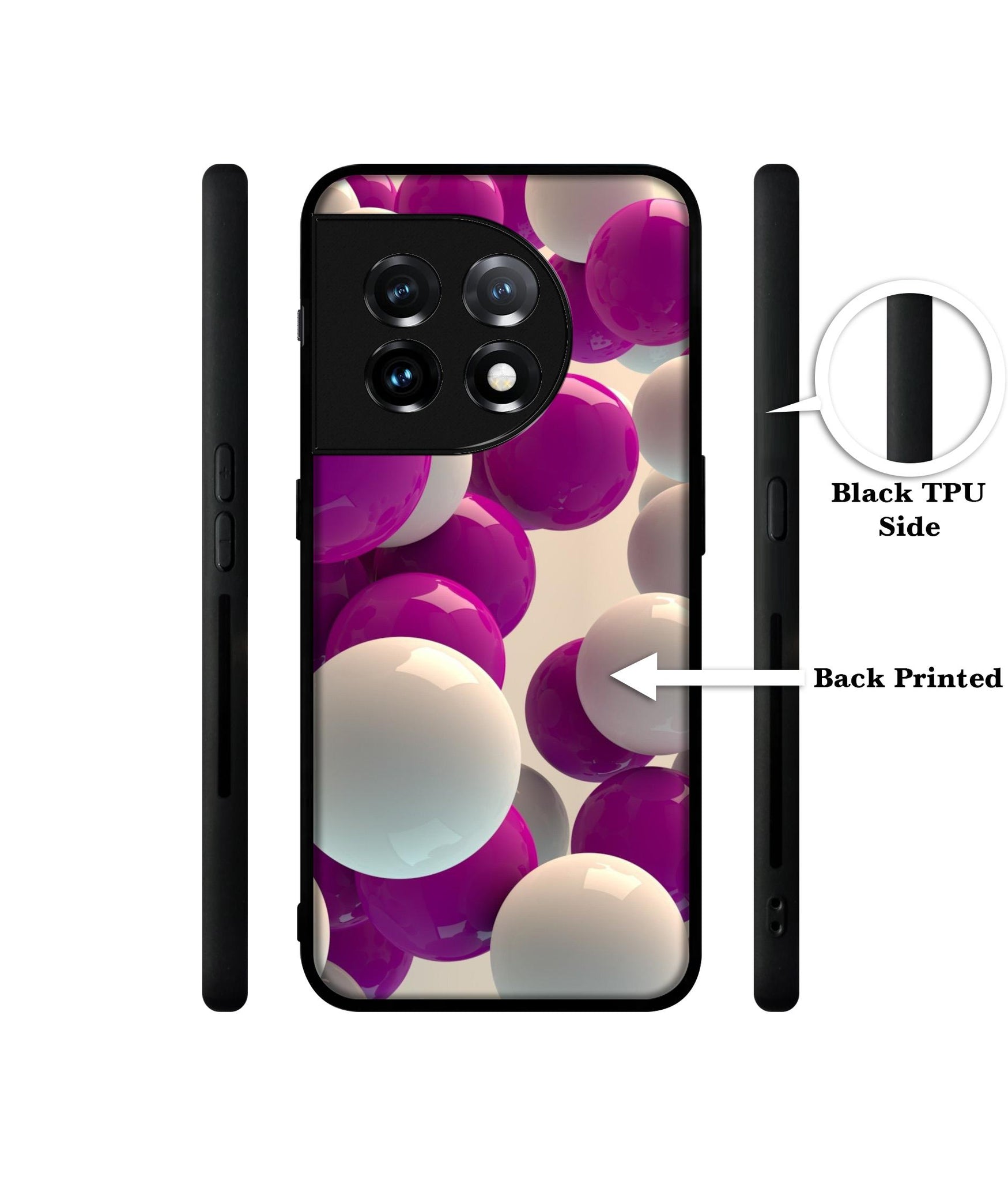 3D Balloons Designer 2D Printed Back Case Cover for OnePlus 11R 5G