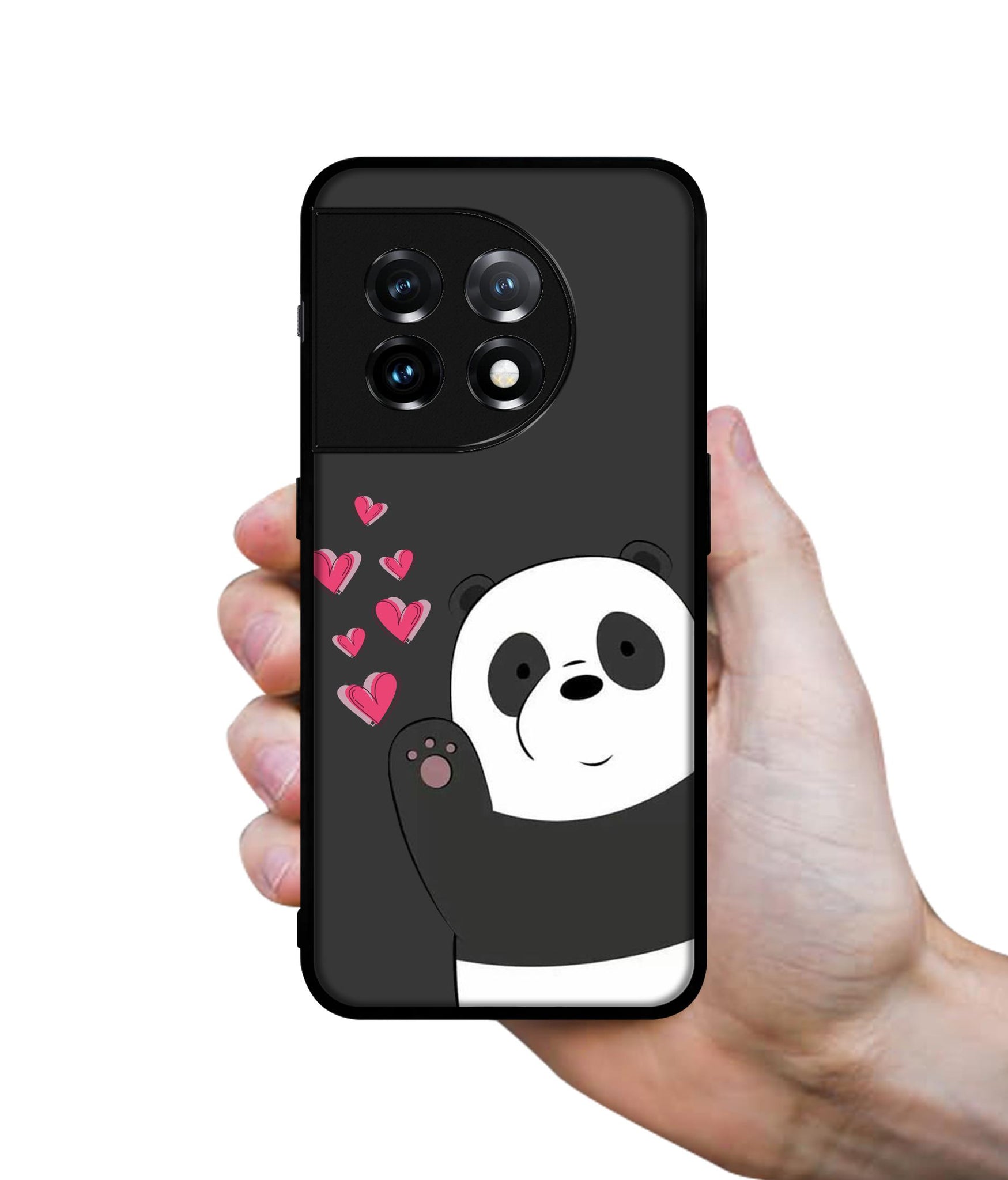 Love Panda Designer 2D Printed Back Case Cover for OnePlus 11R 5G