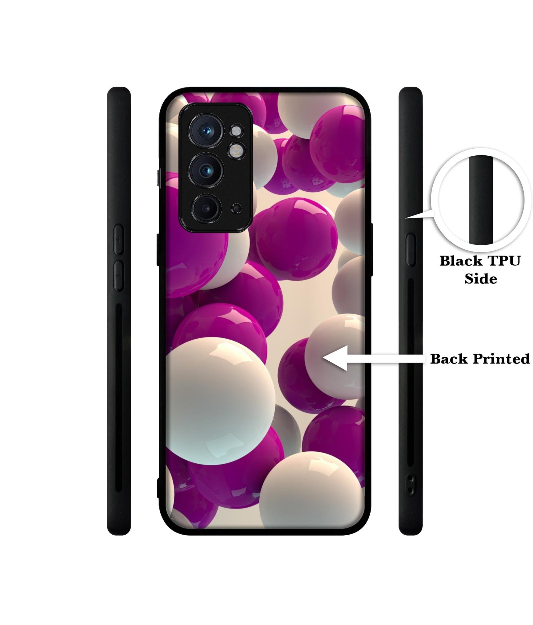 3D Balloons Designer 2D Printed Back Case Cover for OnePlus 9RT 5G