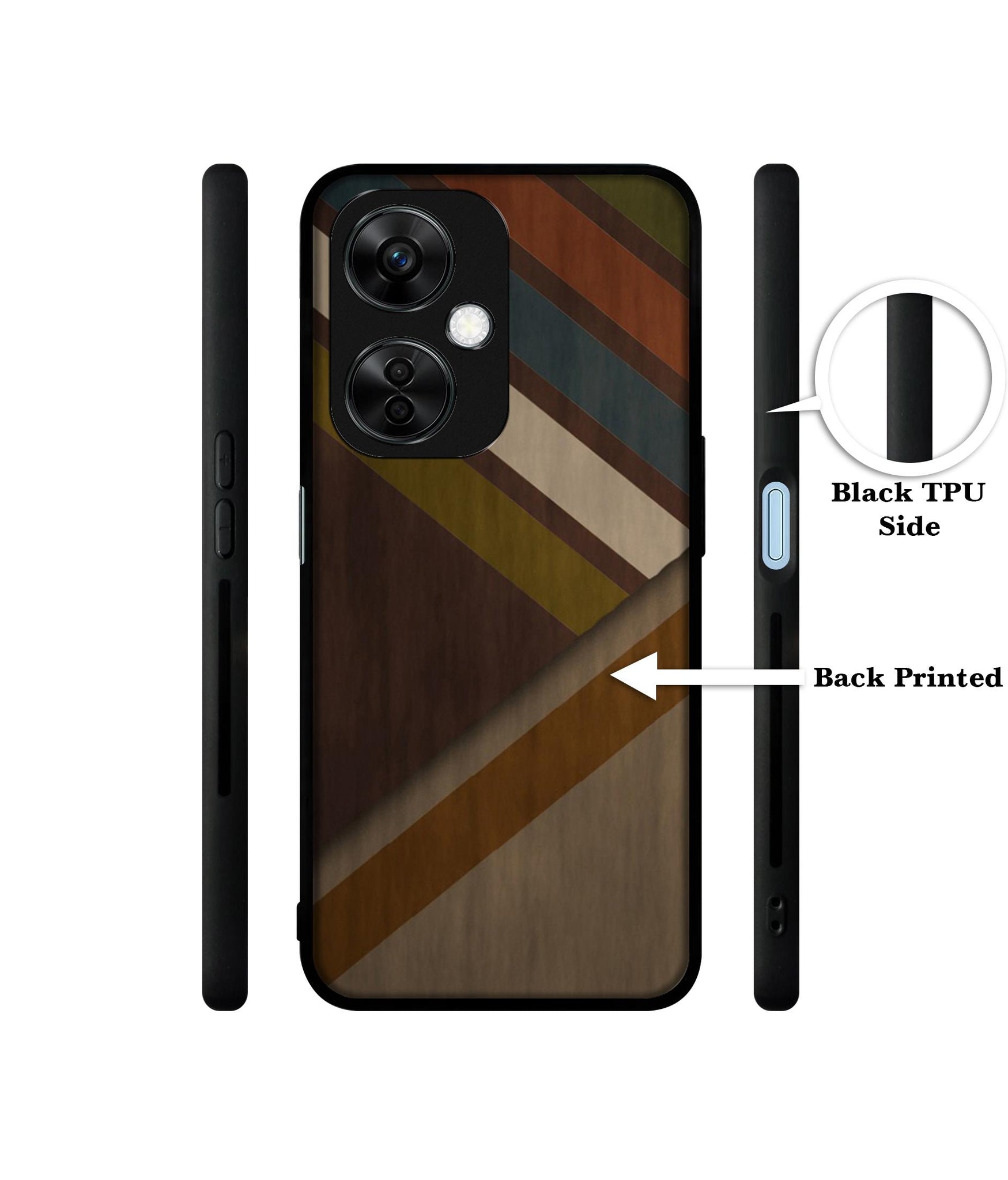 Colorful Wooden Pattern Designer 2D Printed Back Case Cover for OnePlus Nord CE 3 Lite 5G