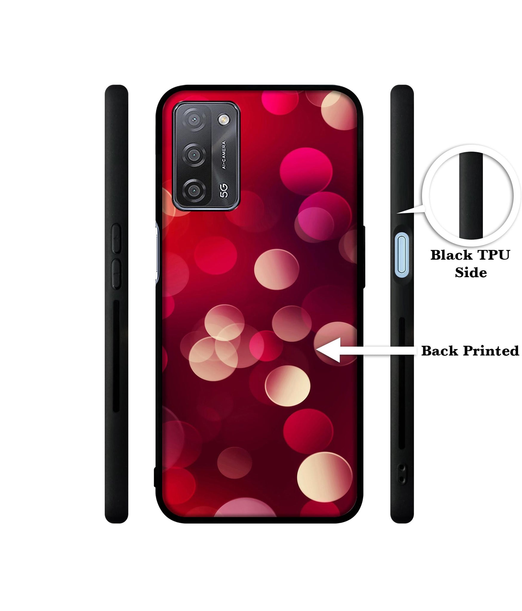 3D Circles Designer 2D Printed Back Case Cover for Oppo A55 5G