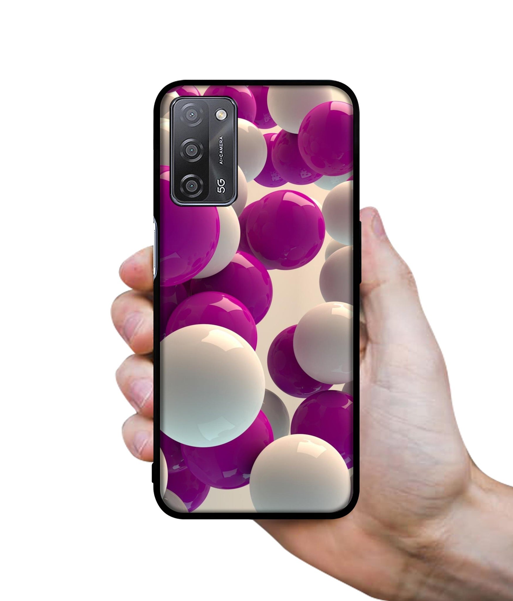 3D Balloons Designer 2D Printed Back Case Cover for Oppo A55 5G