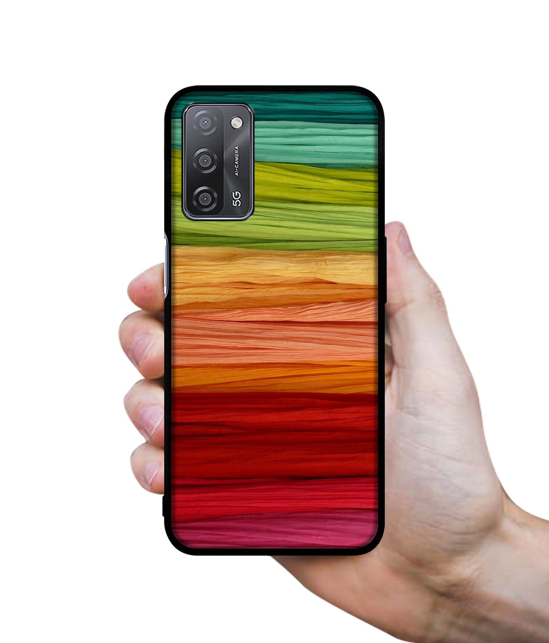 Colorful Thread Designer 2D Printed Back Case Cover for Oppo A55 5G