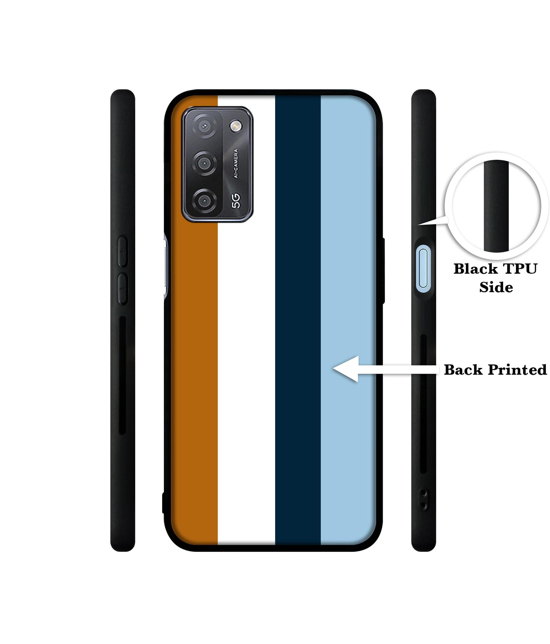 Color Stripes Designer 2D Printed Back Case Cover for Oppo A55 5G