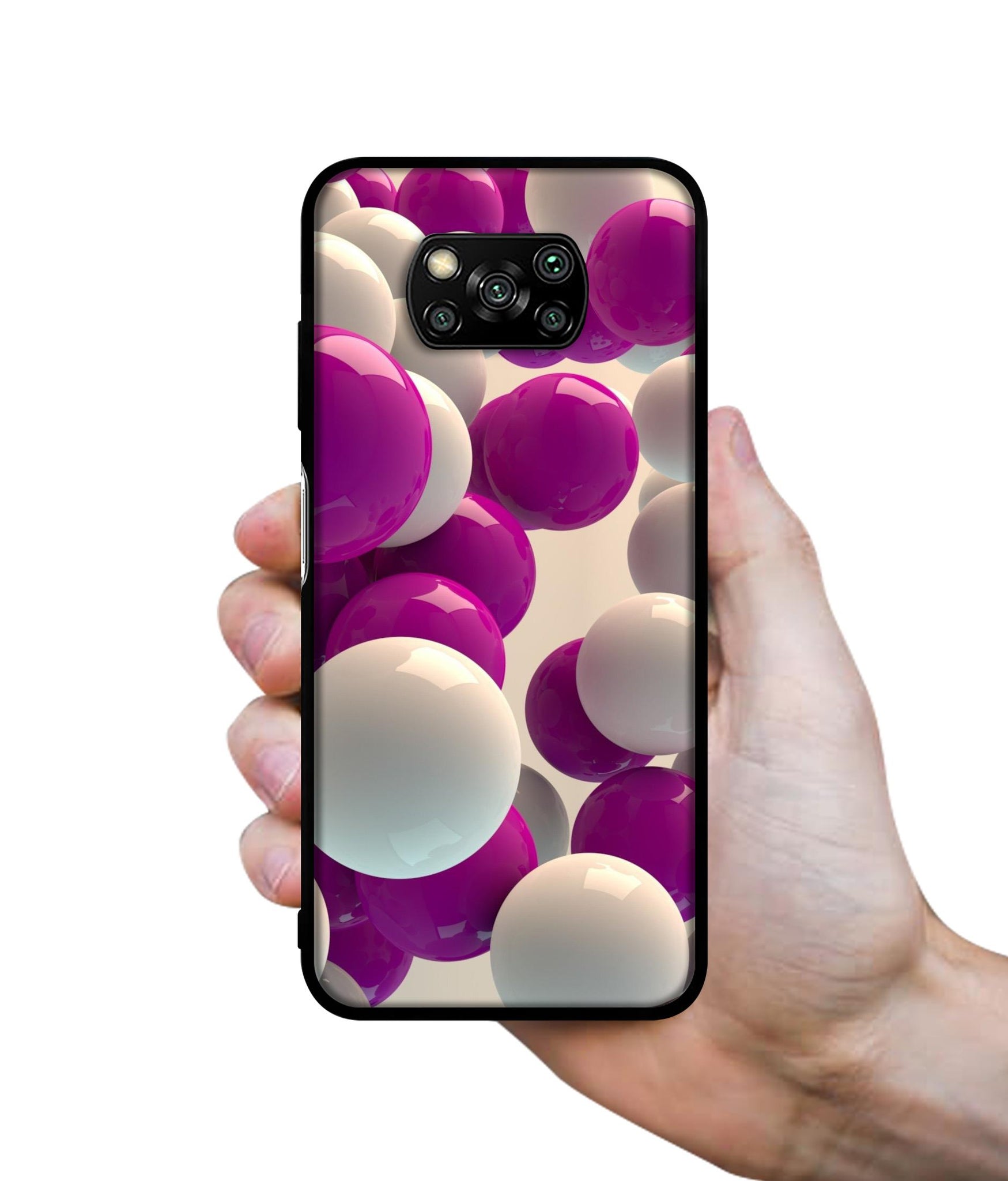 3D Balloons Designer 2D Printed Back Case Cover for Poco X3 4G / Poco X3 Pro 4G