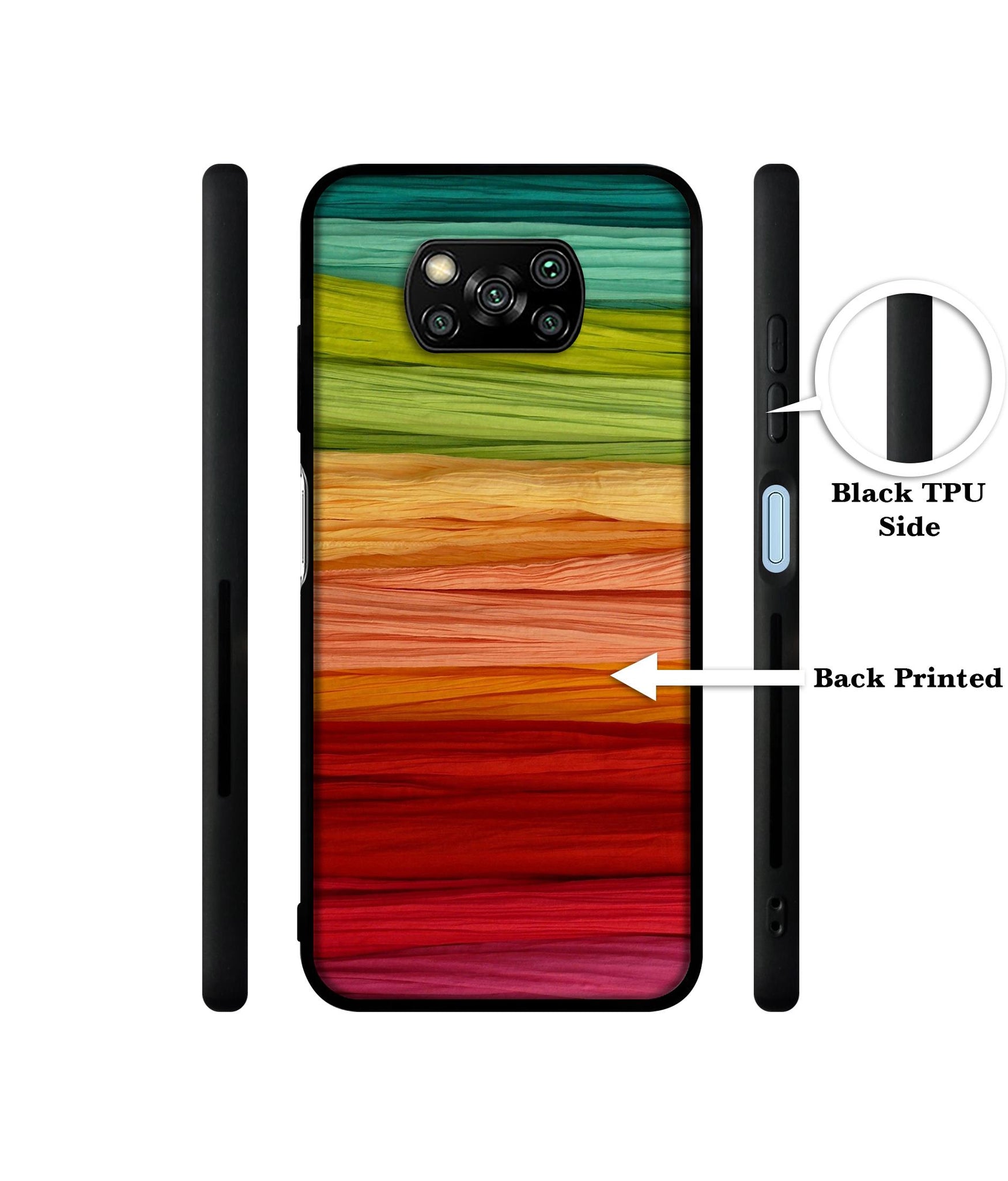 Colorful Thread Designer 2D Printed Back Case Cover for Poco X3 4G / Poco X3 Pro 4G