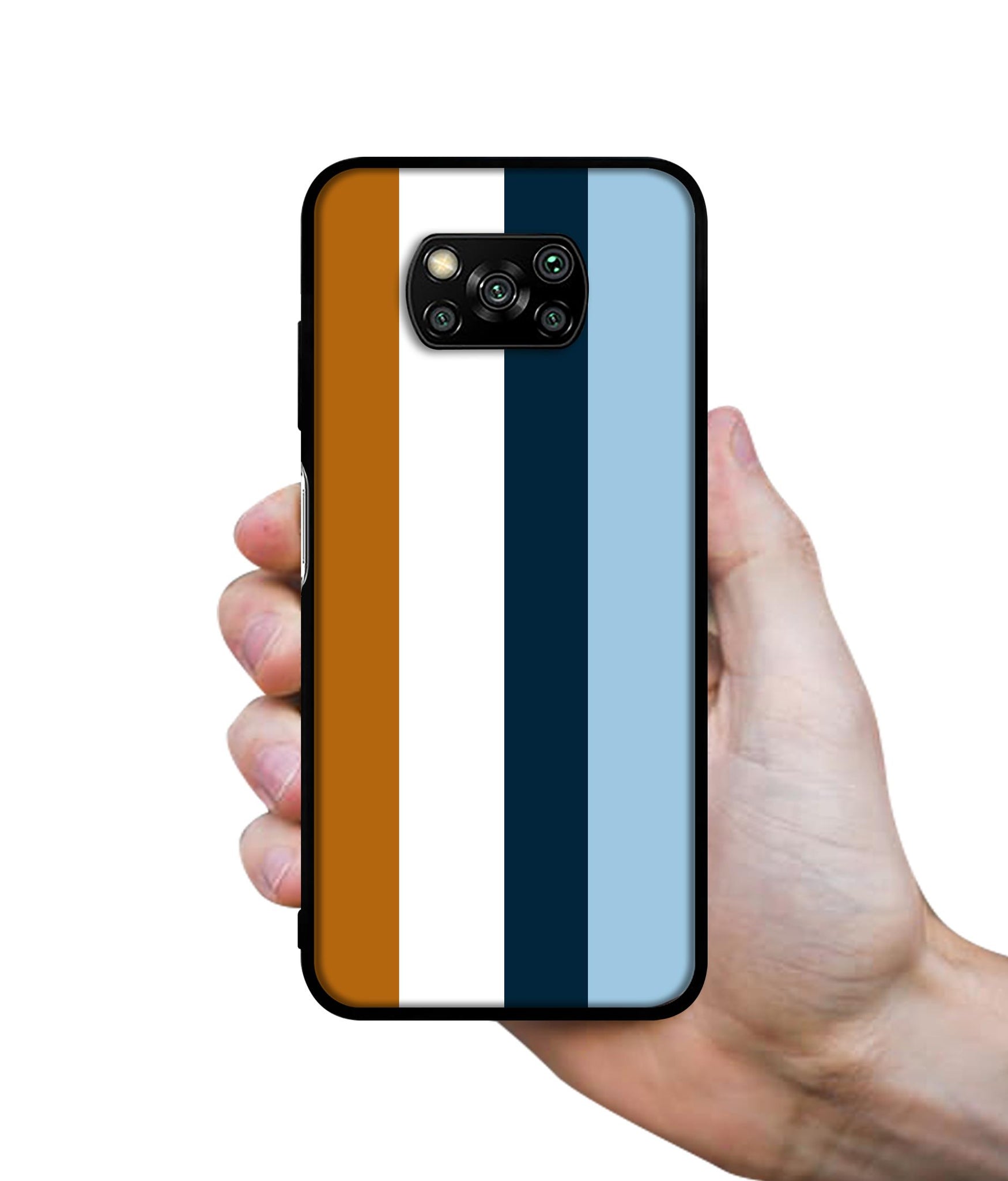 Color Stripes Designer 2D Printed Back Case Cover for Poco X3 4G / Poco X3 Pro 4G