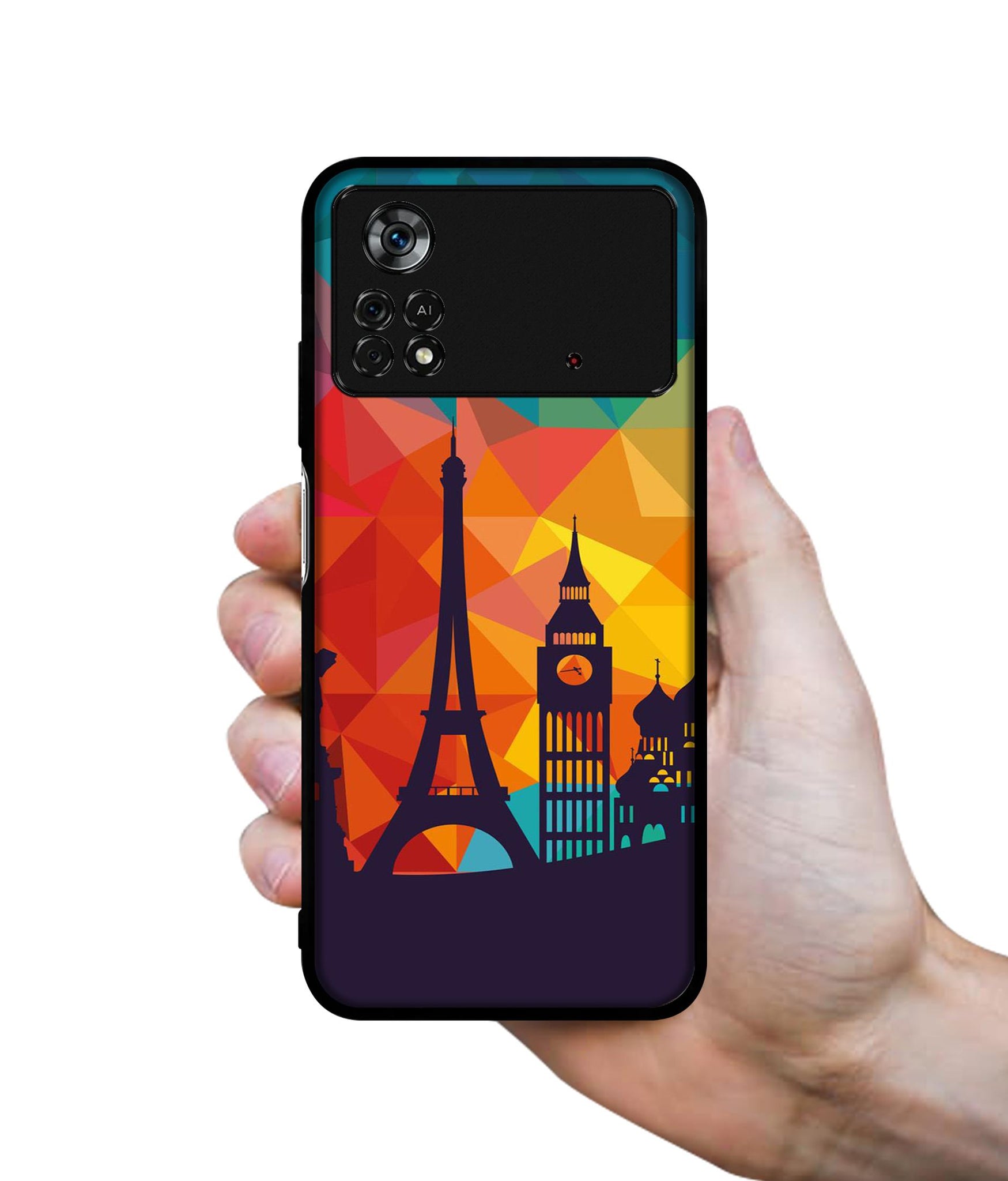Colored Paris Designer 2D Printed Back Case Cover for Poco X4 Pro 5G