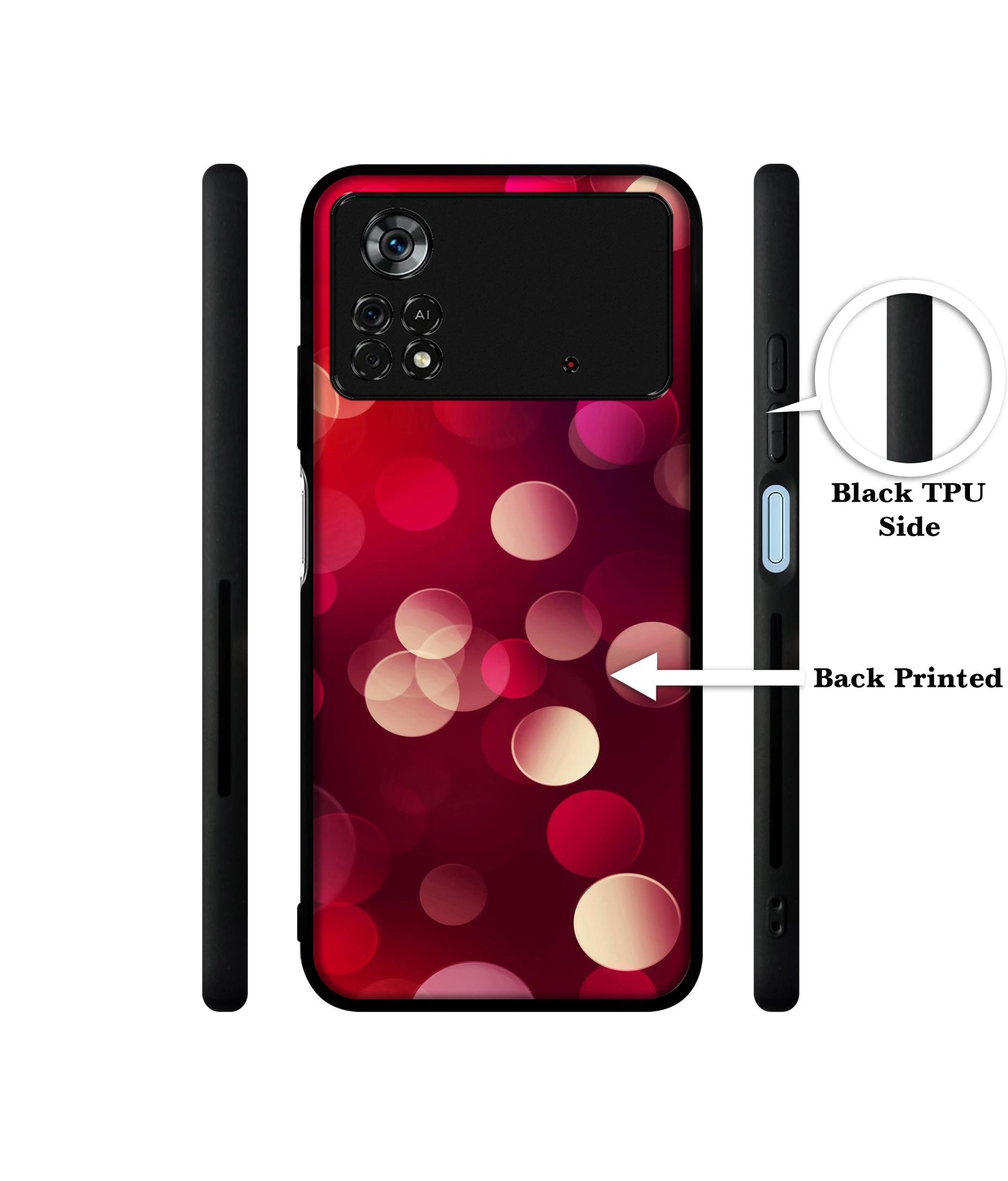 3D Circles Designer 2D Printed Back Case Cover for Poco X4 Pro 5G