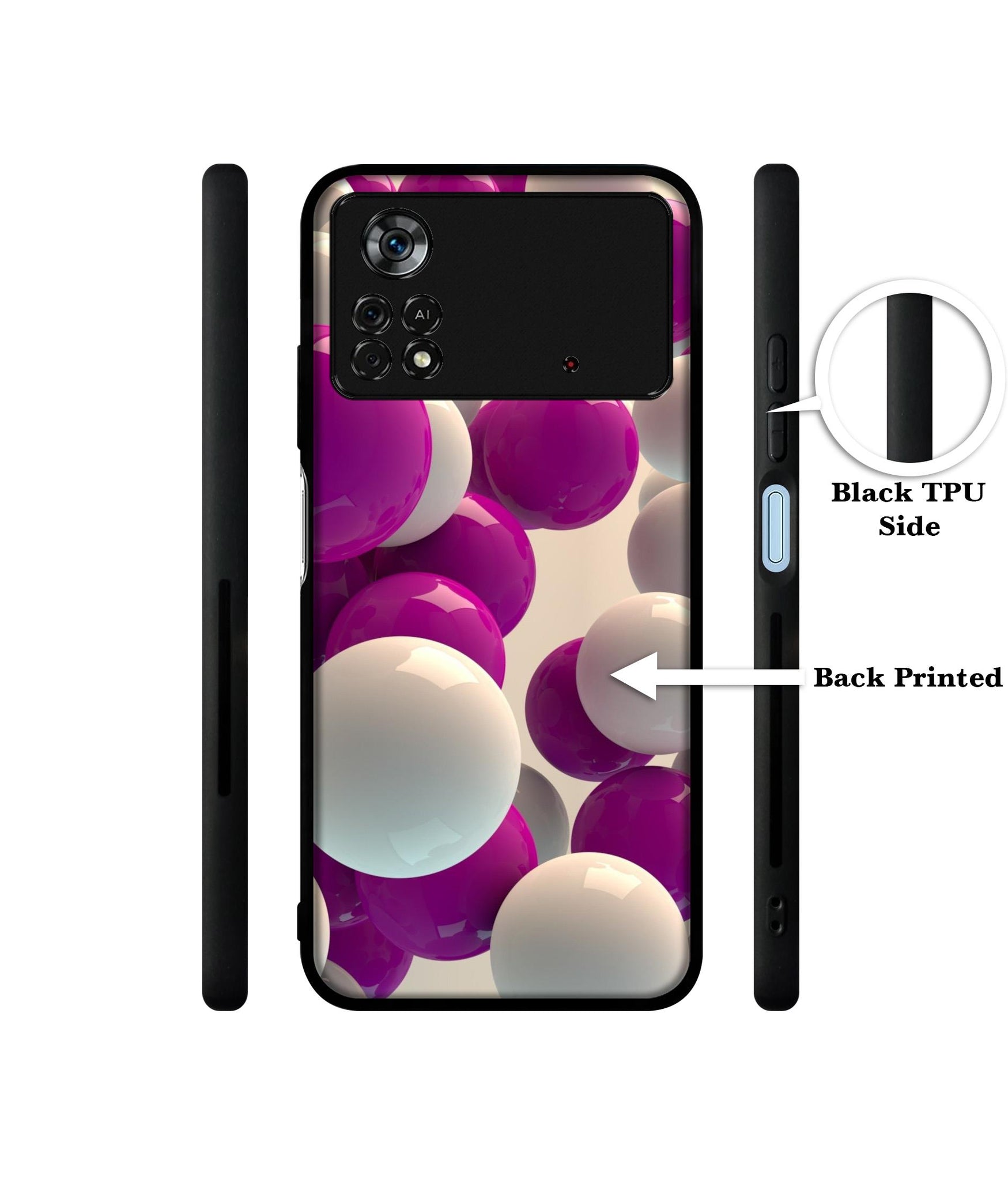 3D Balloons Designer 2D Printed Back Case Cover for Poco X4 Pro 5G