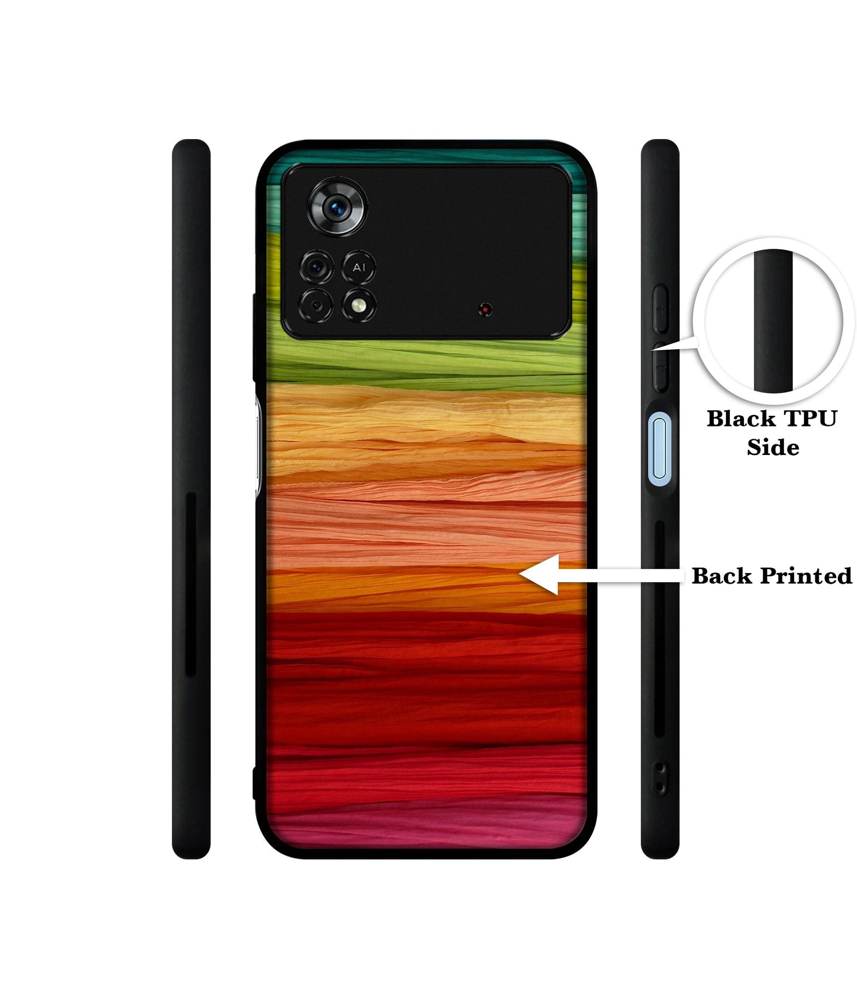 Colorful Thread Designer 2D Printed Back Case Cover for Poco X4 Pro 5G