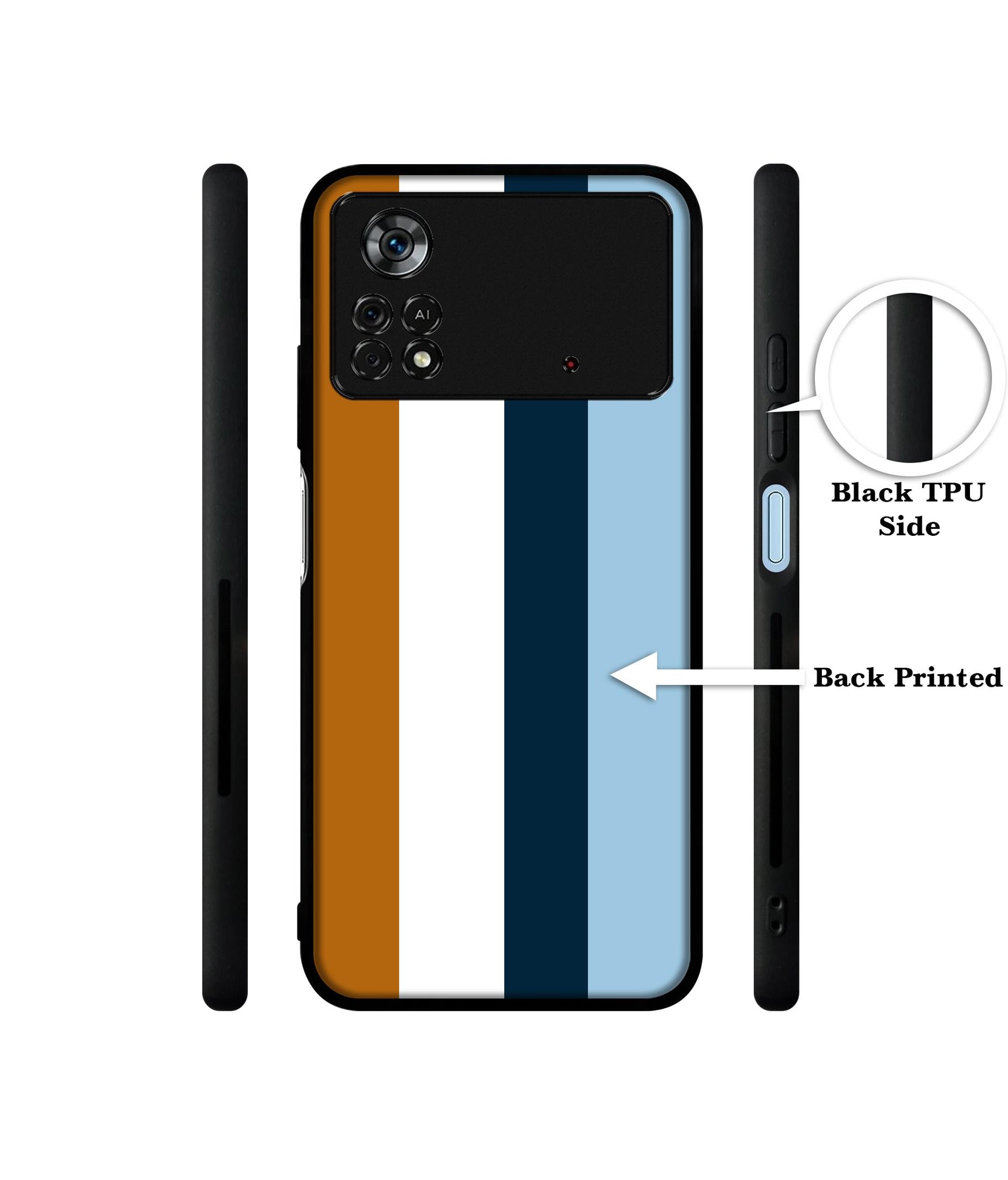 Color Stripes Designer 2D Printed Back Case Cover for Poco X4 Pro 5G