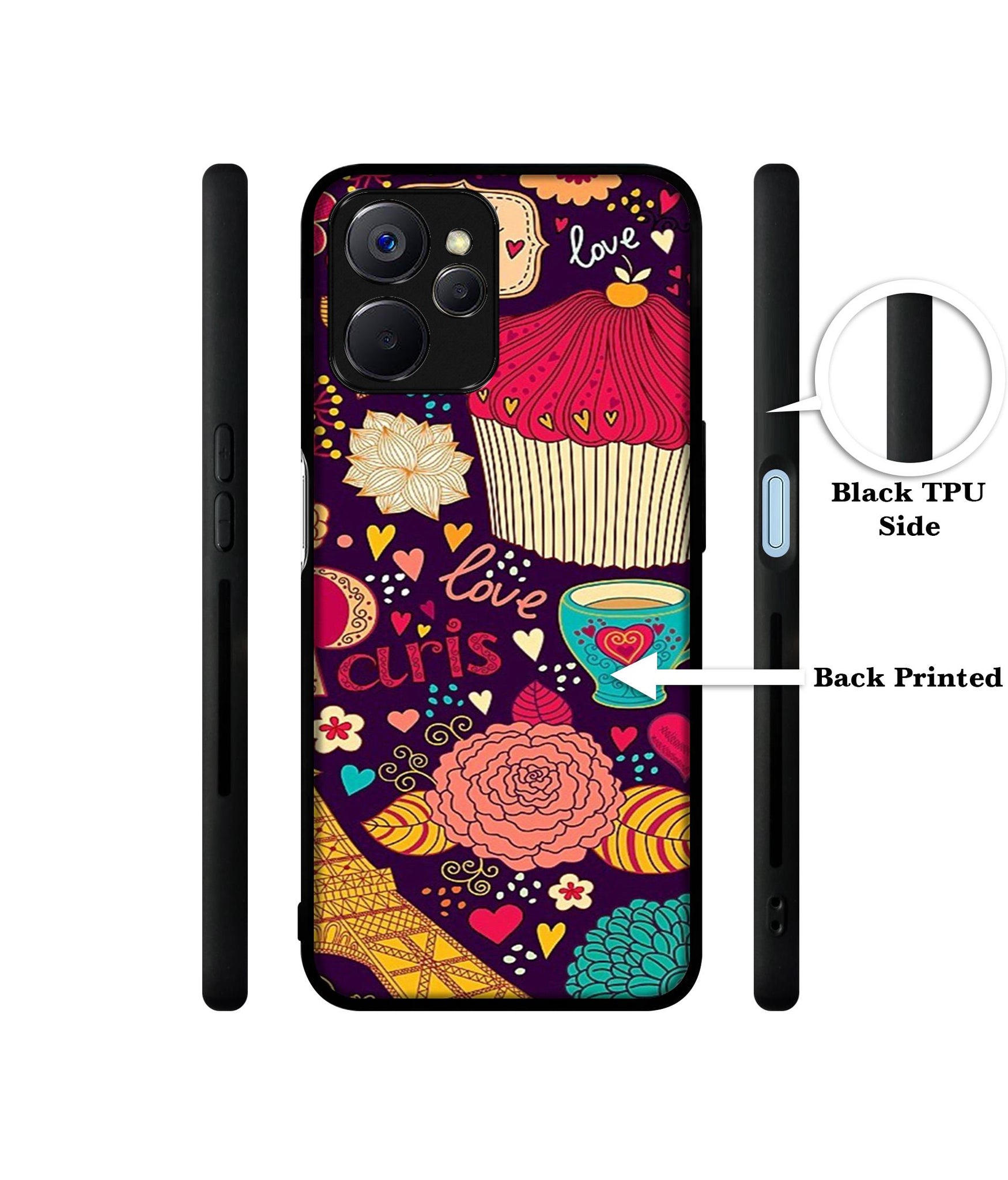 Paris Flower Love Designer 2D Printed Back Case Cover for Realme 10 5G
