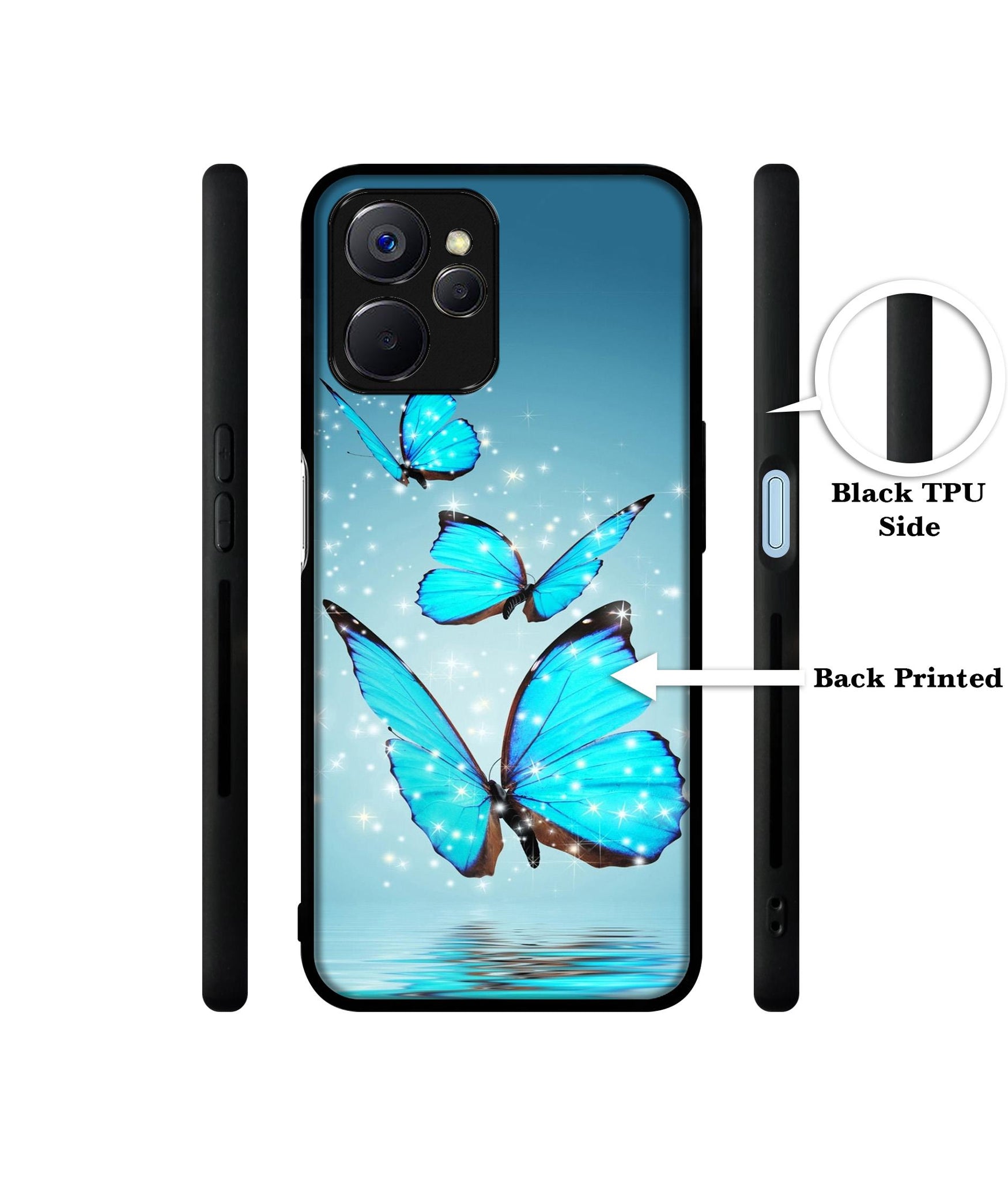 Flying Butterflies Designer 2D Printed Back Case Cover for Realme 10 5G