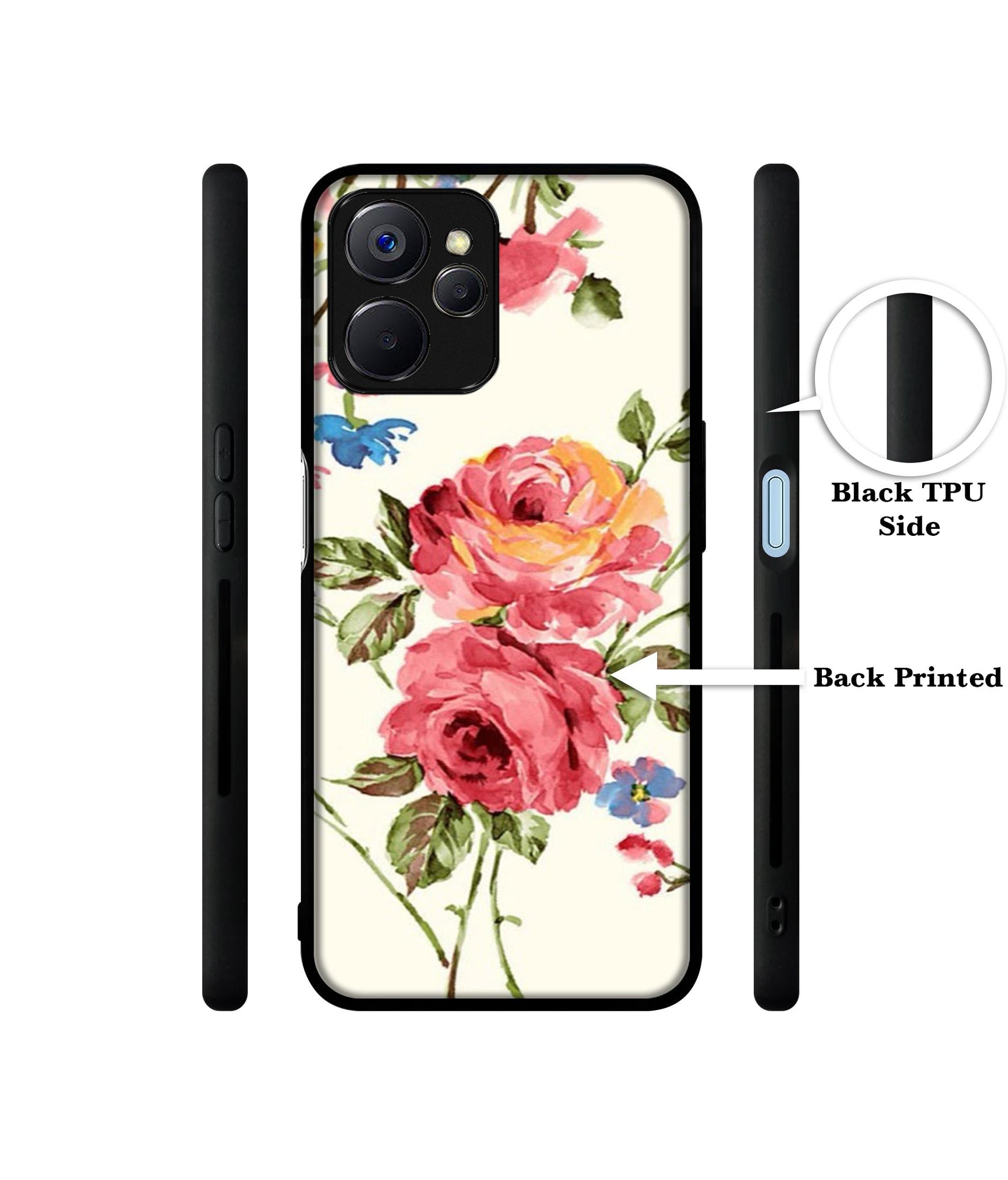 Vintage Painting Flower Designer 2D Printed Back Case Cover for Realme 10 5G