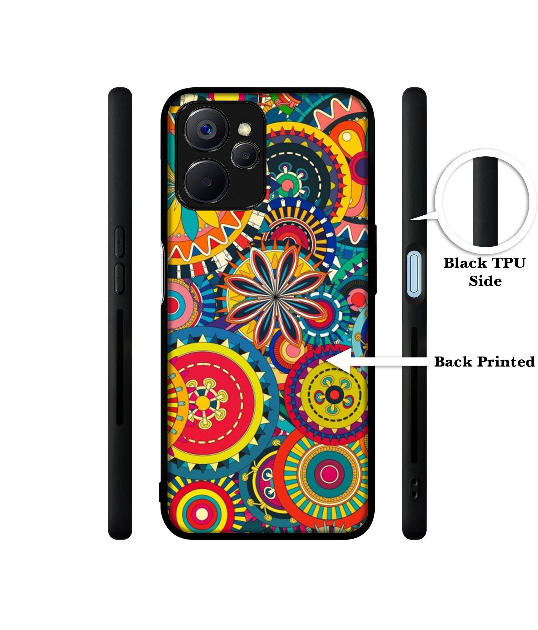 Ring Pattern Print Designer 2D Printed Back Case Cover for Realme 10 5G