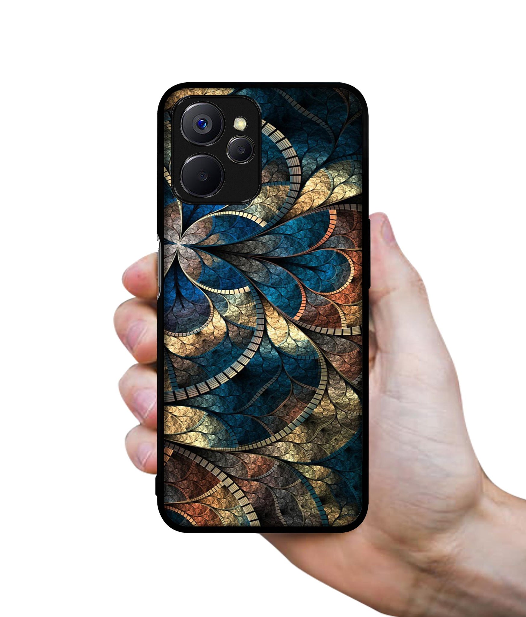 Fractional Pattern Designer 2D Printed Back Case Cover for Realme 10 5G