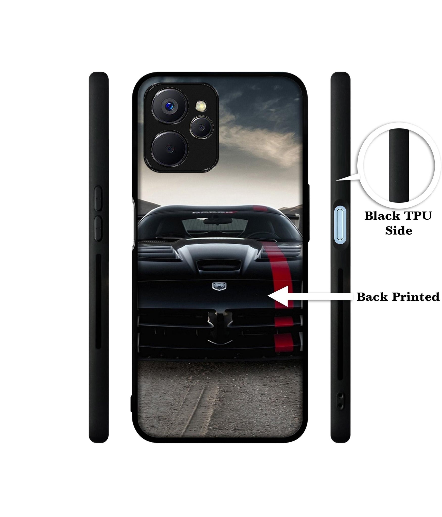 Sports Car Pattern Designer 2D Printed Back Case Cover for Realme 10 5G