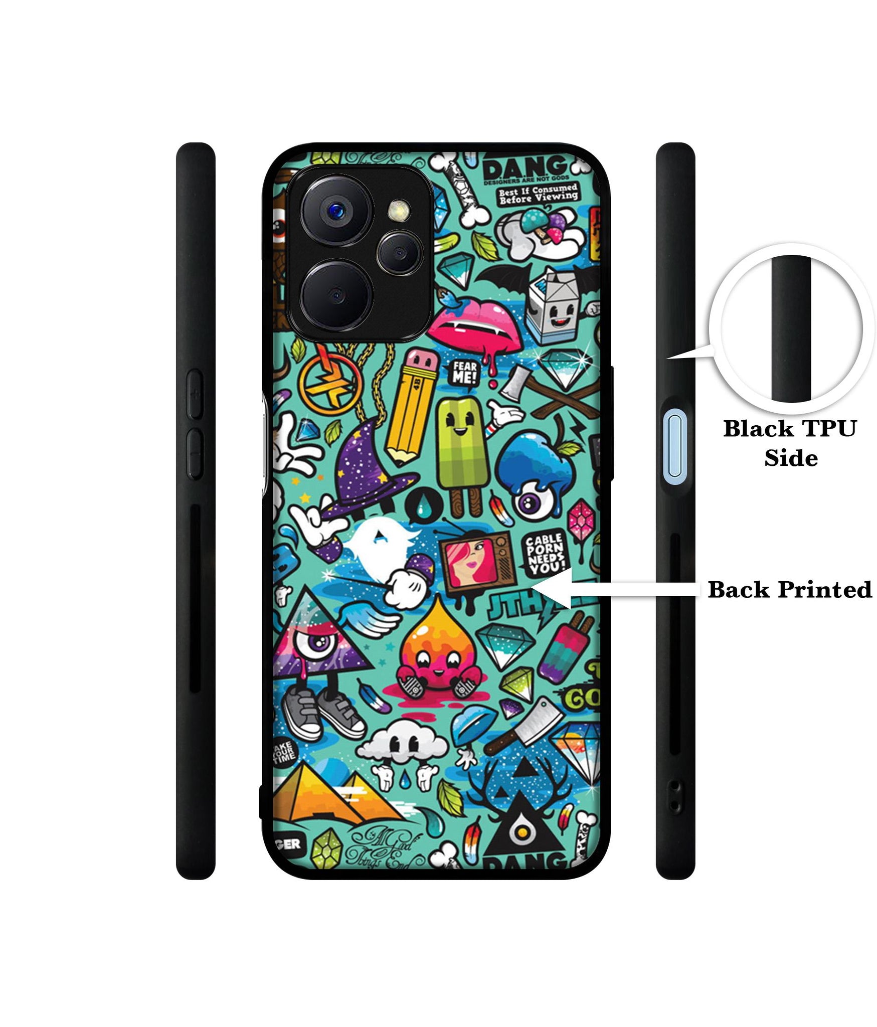 Crazy Designer 2D Printed Back Case Cover for Realme 10 5G