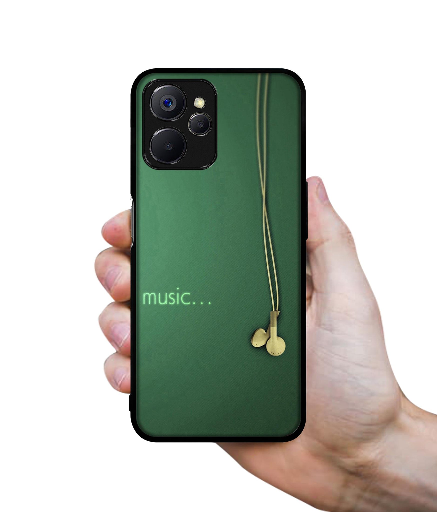 Headphone Music Designer 2D Printed Back Case Cover for Realme 10 5G