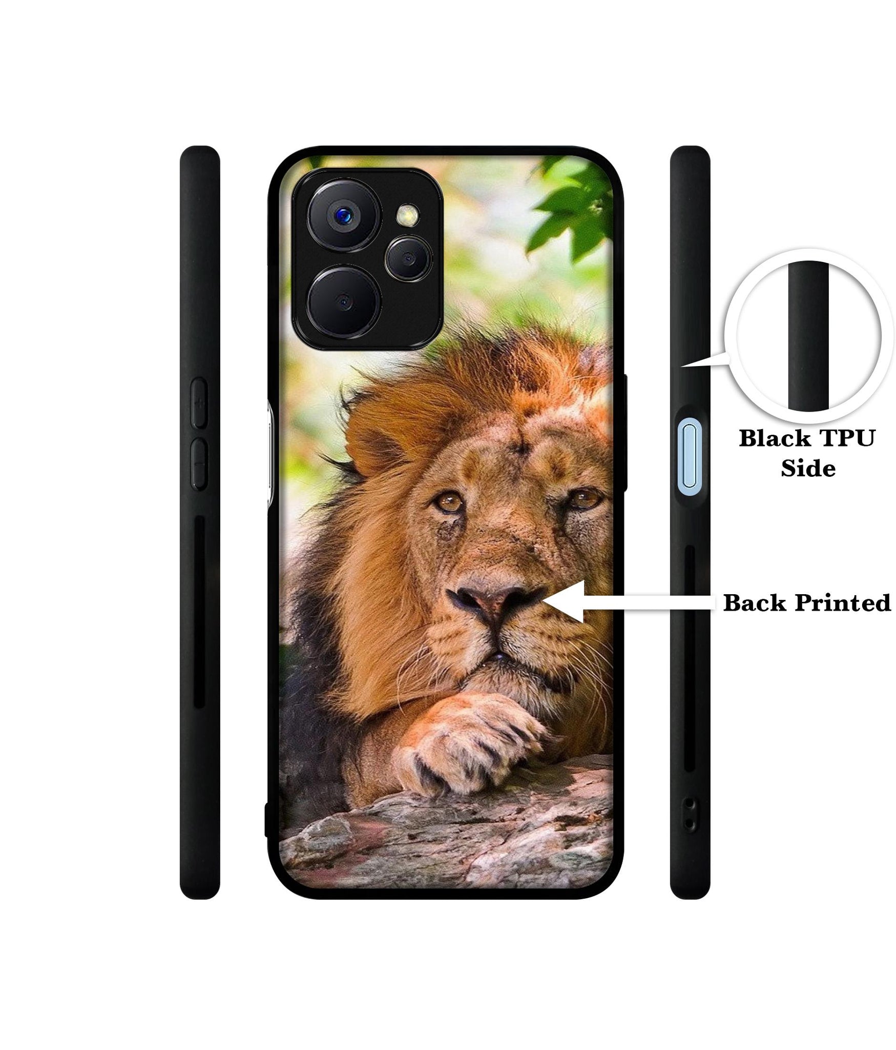 Tiger Pattern Print Designer 2D Printed Back Case Cover for Realme 10 5G
