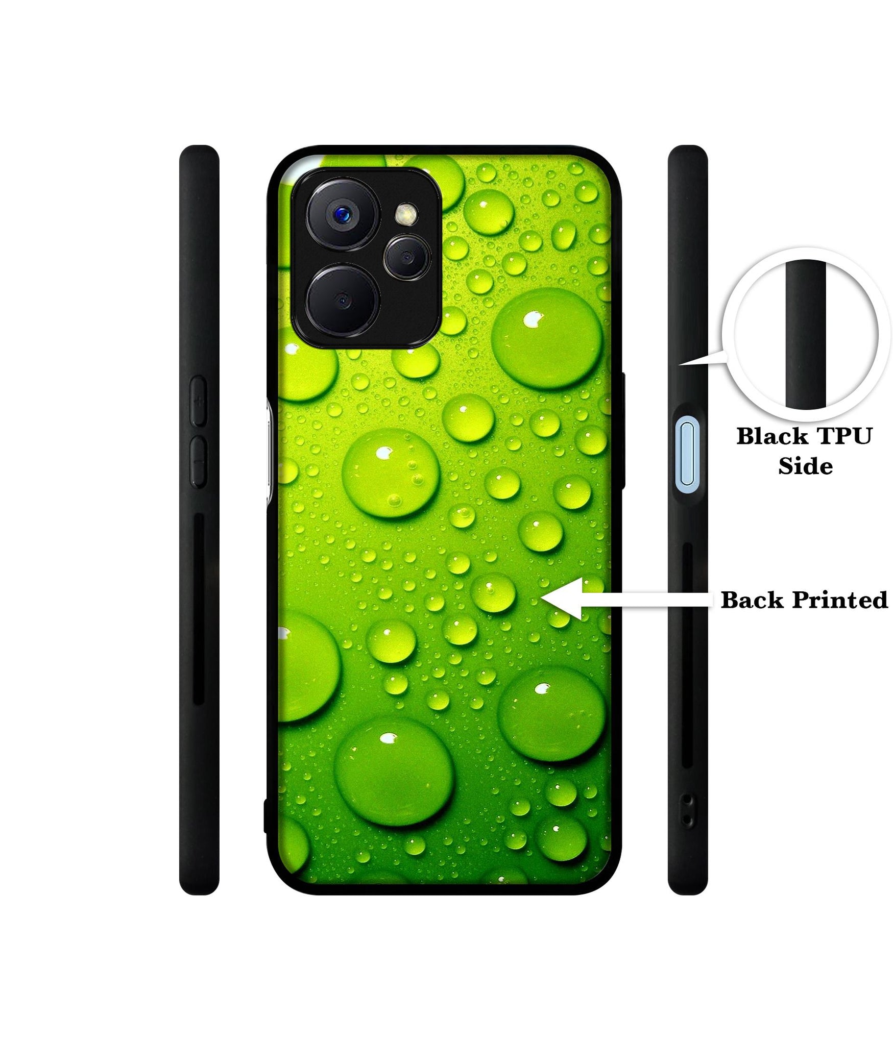 Green Bubbles Designer 2D Printed Back Case Cover for Realme 10 5G