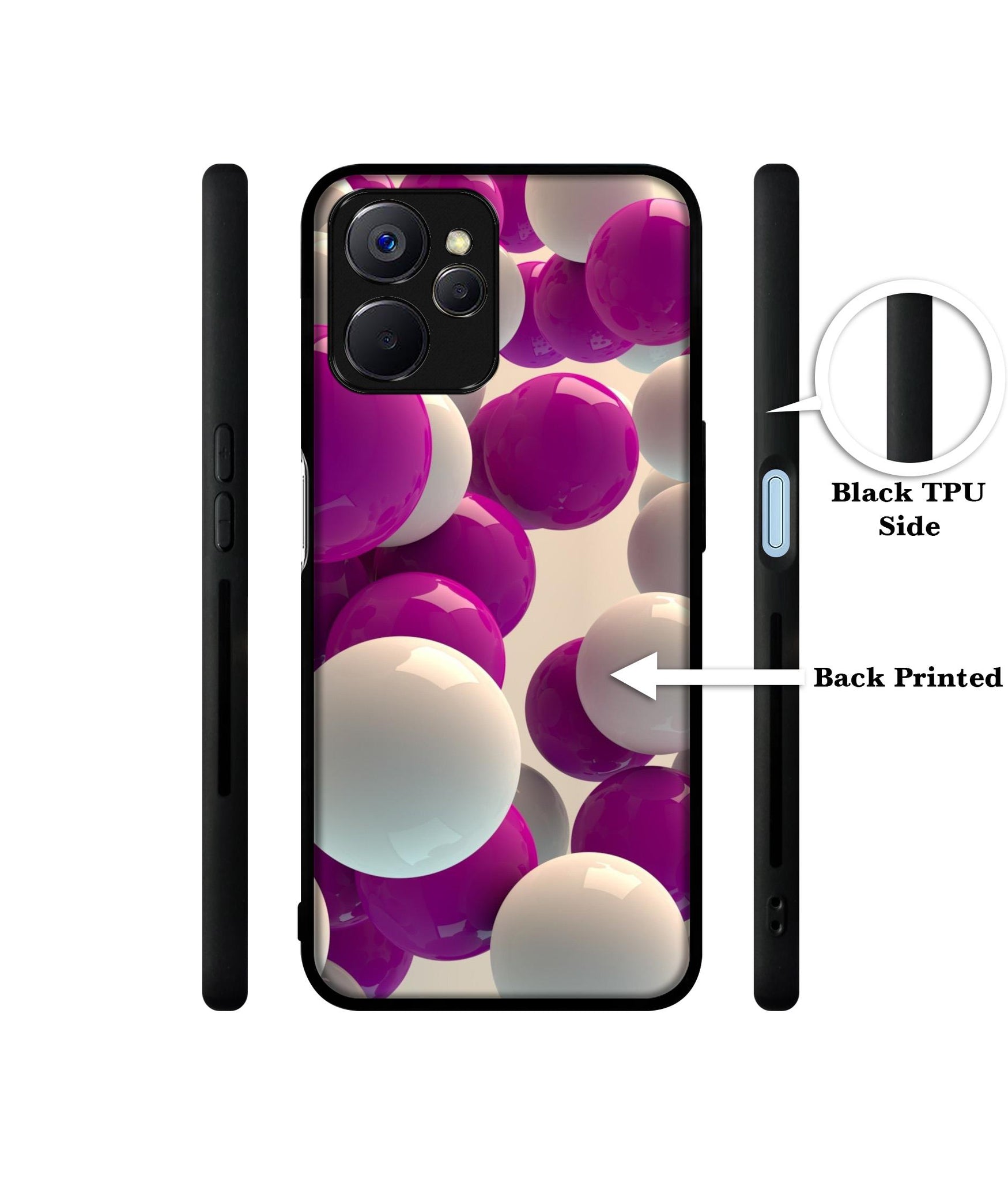 3D Balloons Designer 2D Printed Back Case Cover for Realme 10 5G