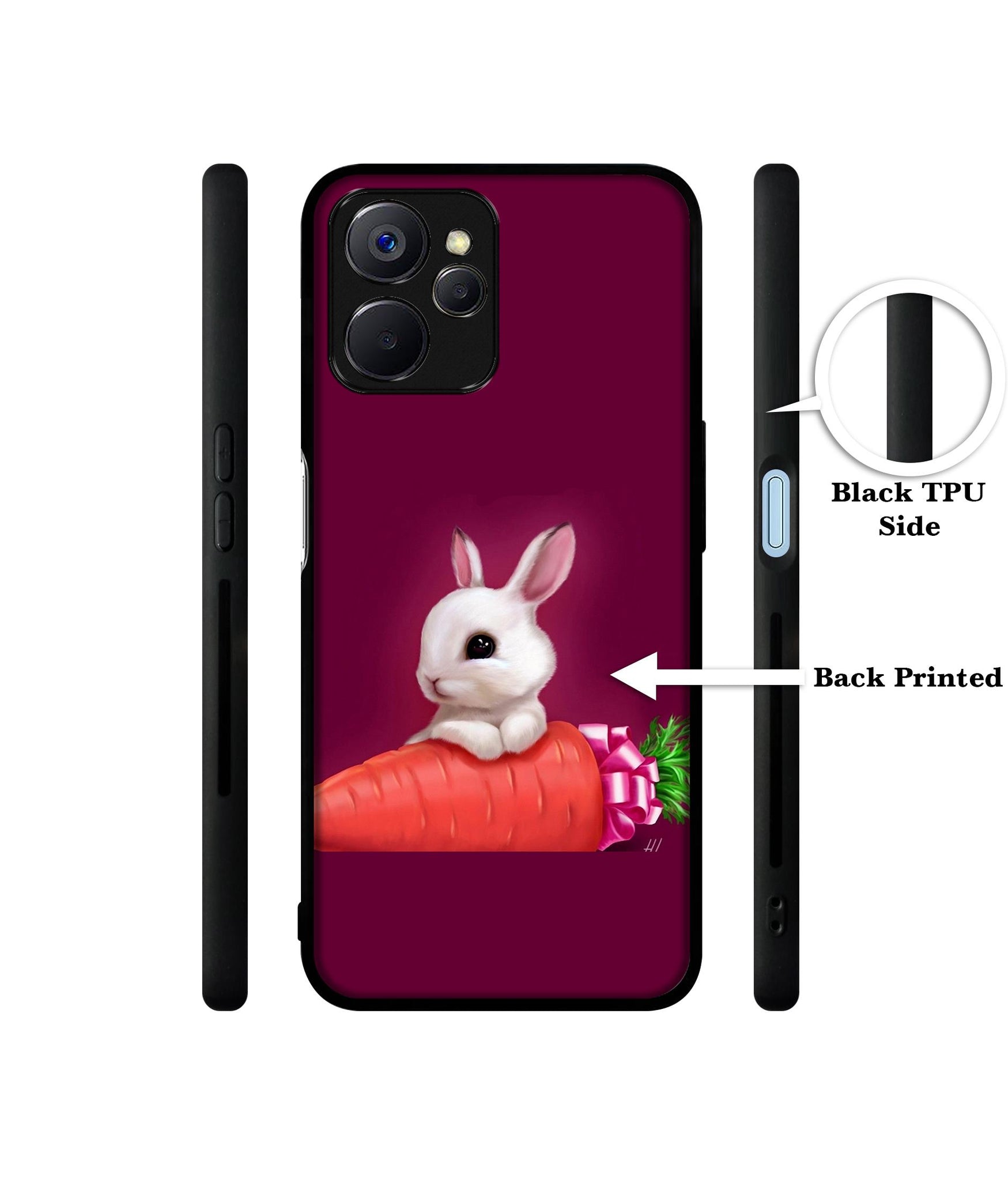 Bunny With Carrot Designer 2D Printed Back Case Cover for Realme 10 5G
