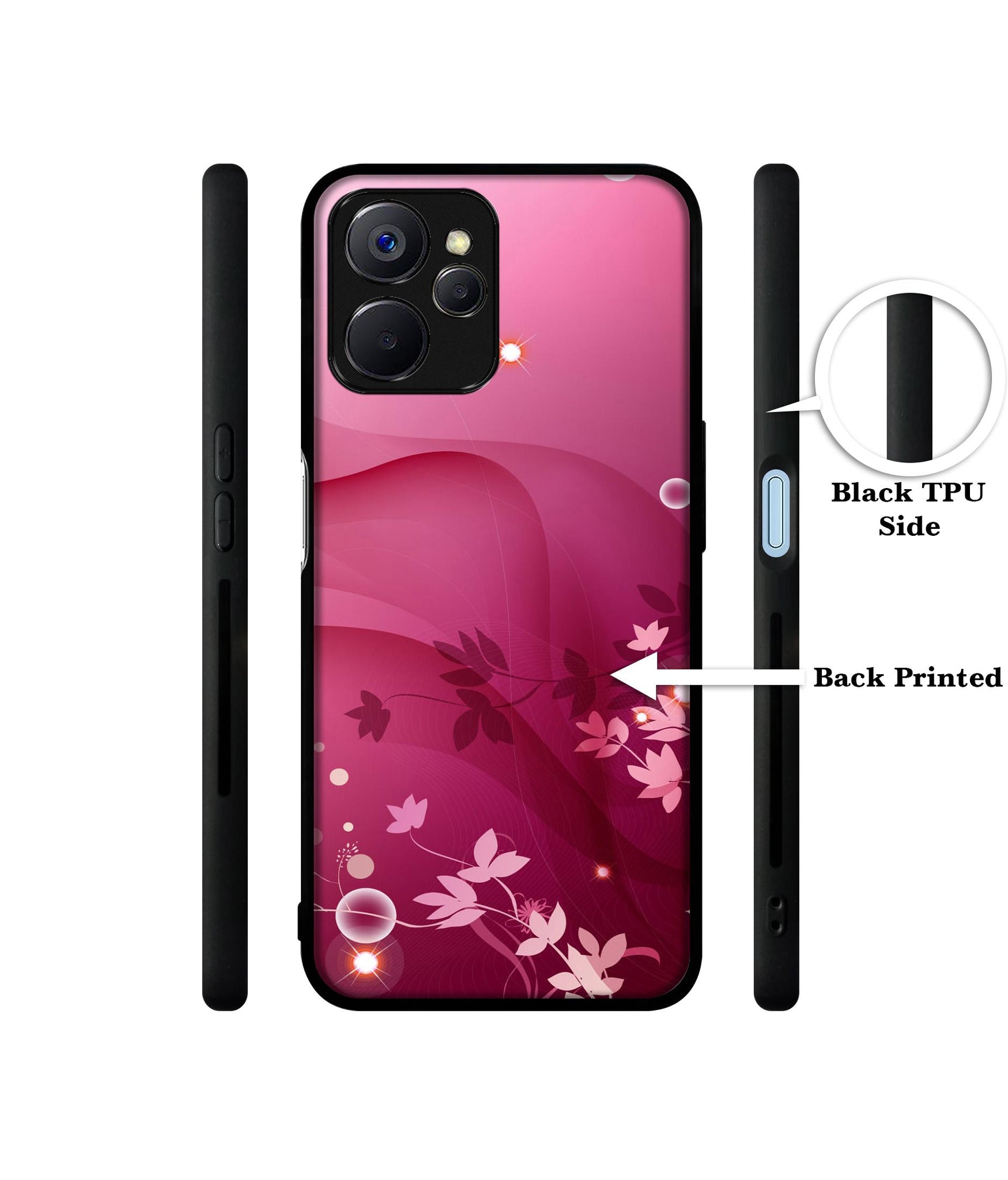 Pink Abstract Designer 2D Printed Back Case Cover for Realme 10 5G