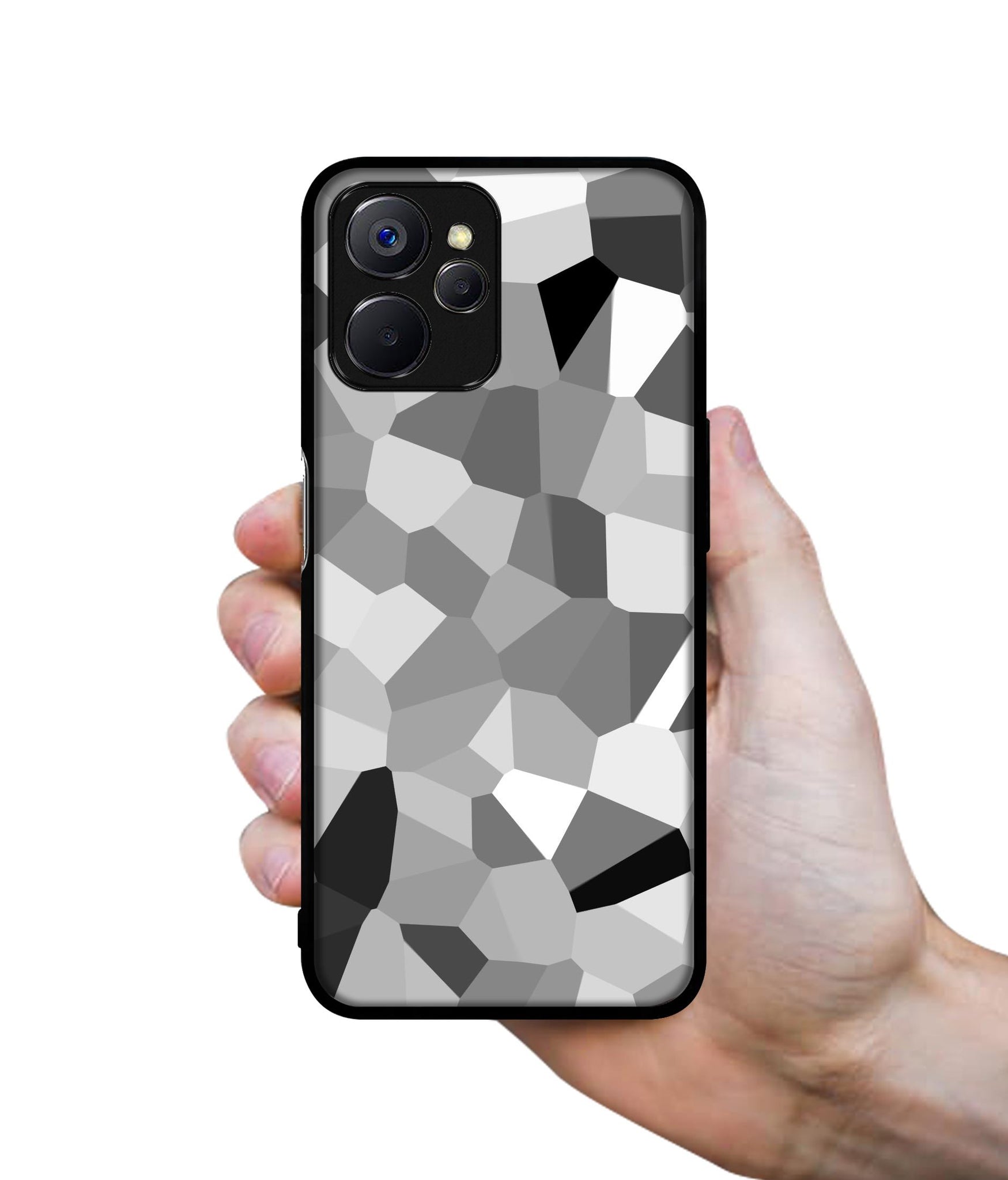 Black & White Mathematical Shape Designer 2D Printed Back Case Cover for Realme 10 5G