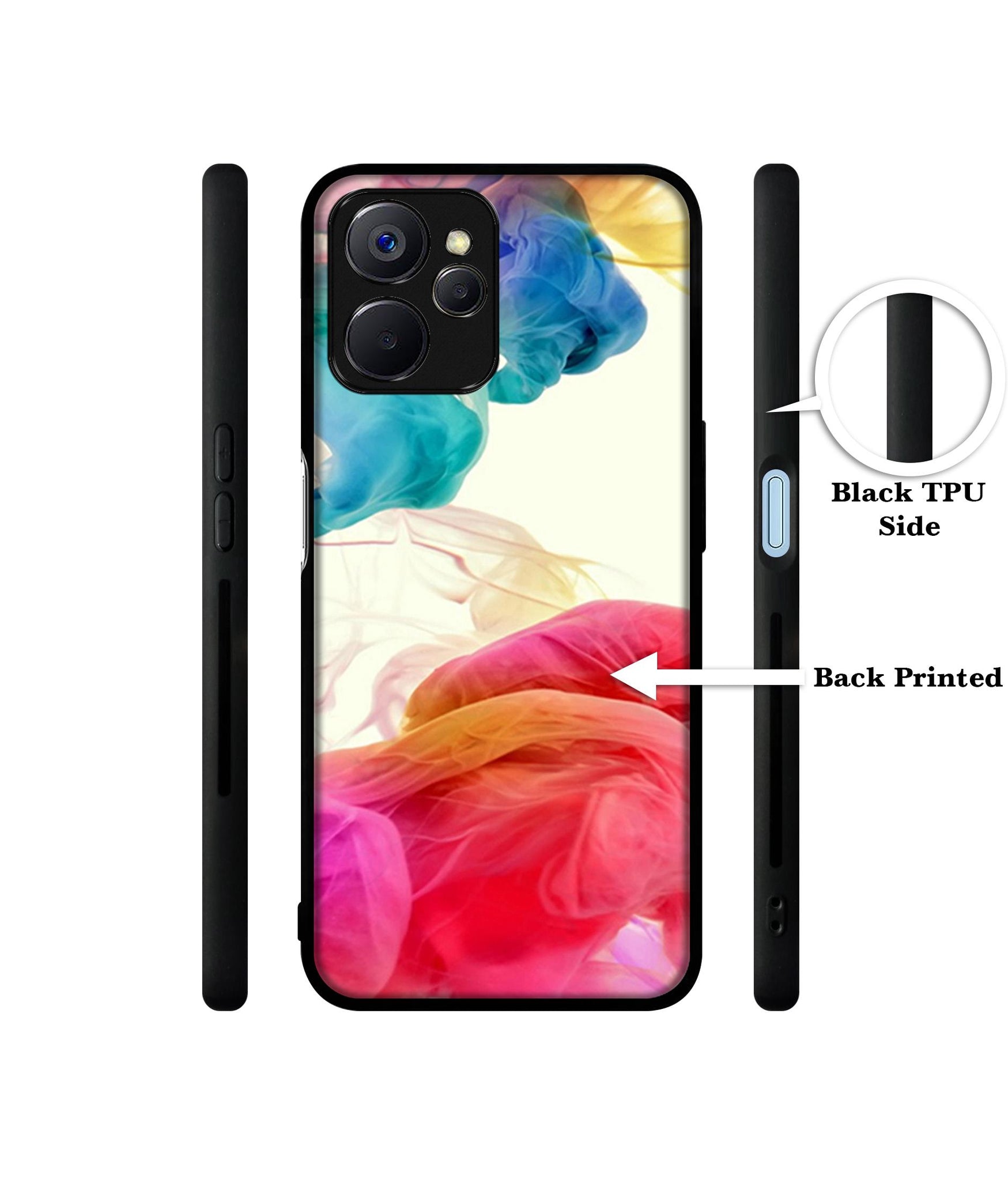 Colored Smoke Designer 2D Printed Back Case Cover for Realme 10 5G