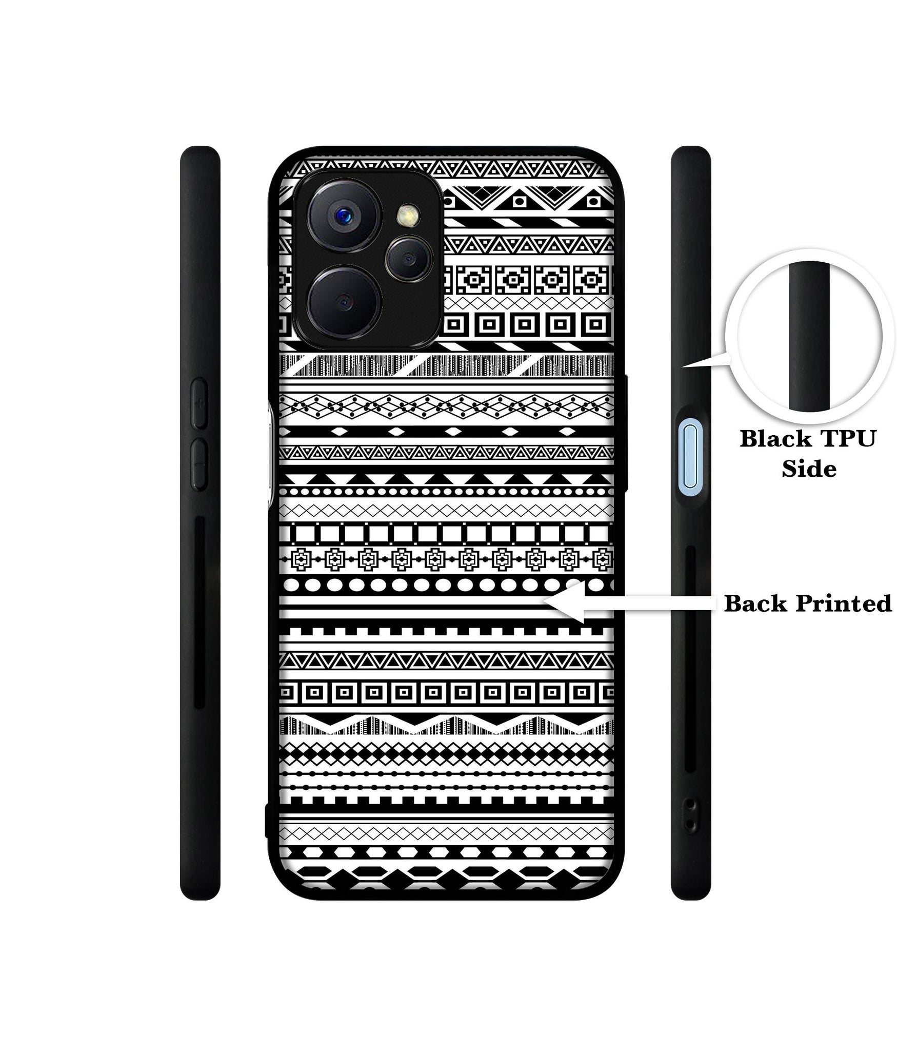 Black & White Patterns Designer 2D Printed Back Case Cover for Realme 10 5G