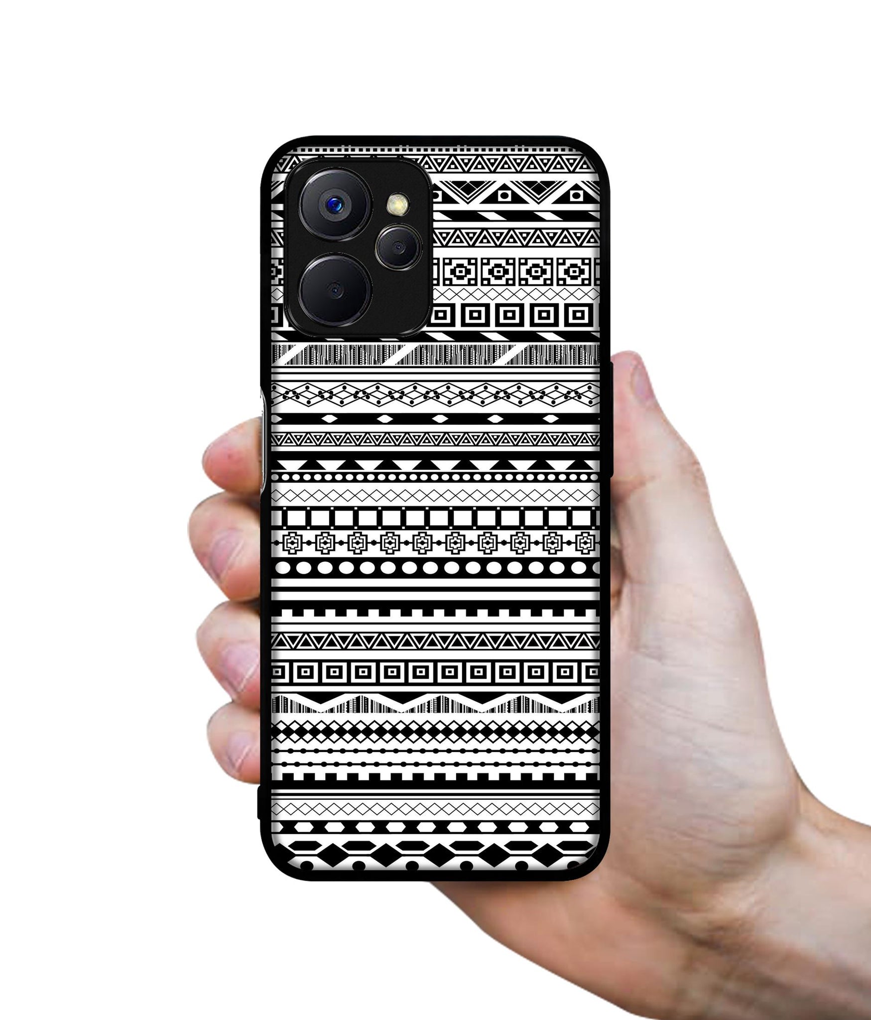 Black & White Patterns Designer 2D Printed Back Case Cover for Realme 10 5G