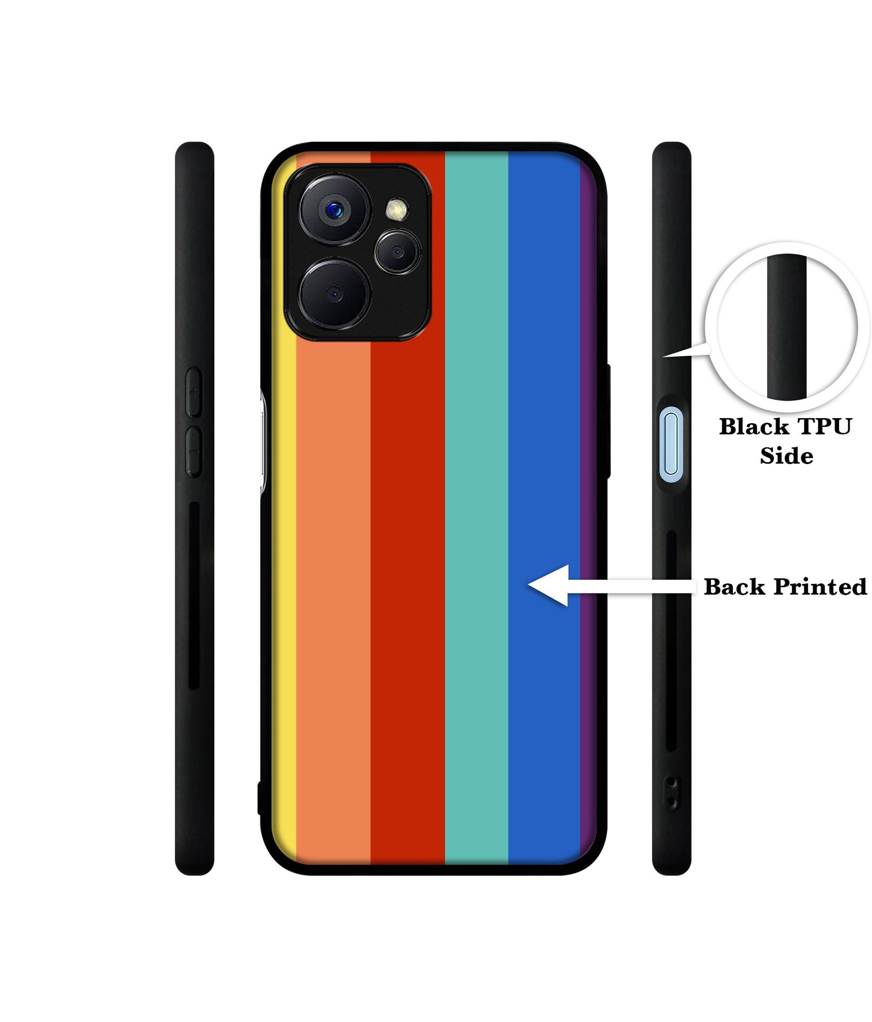 Rainbow Colors Designer 2D Printed Back Case Cover for Realme 10 5G