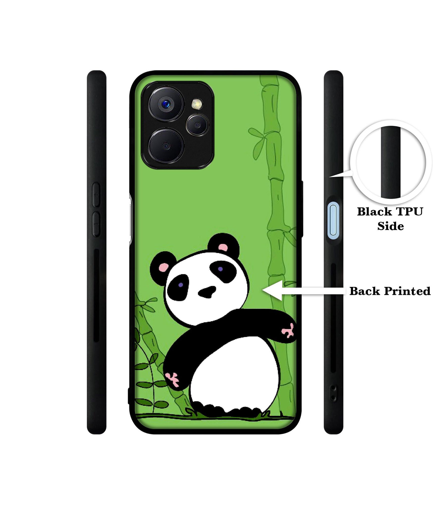 Panda with Bamboo Designer 2D Printed Back Case Cover for Realme 10 5G