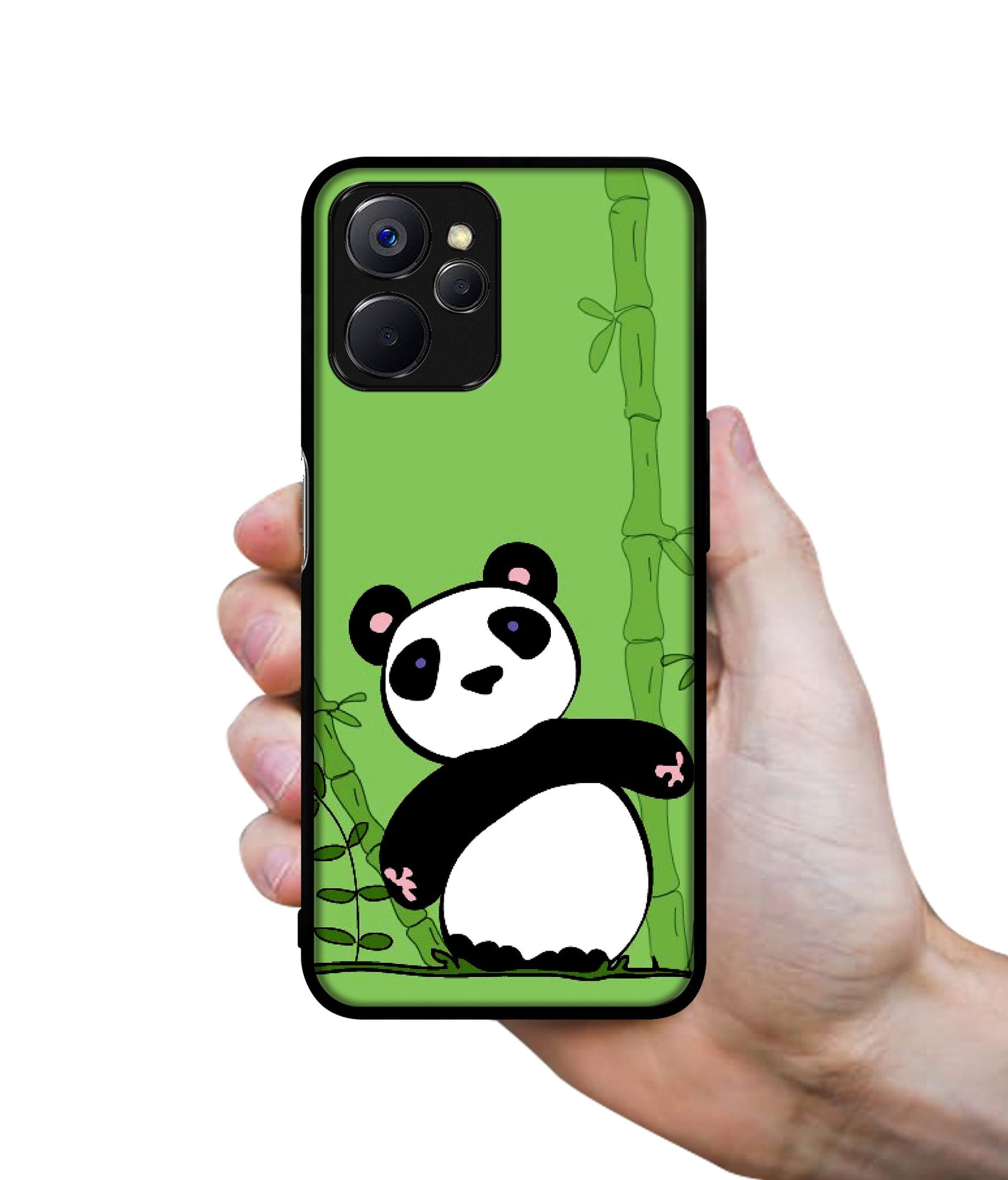 Panda with Bamboo Designer 2D Printed Back Case Cover for Realme 10 5G
