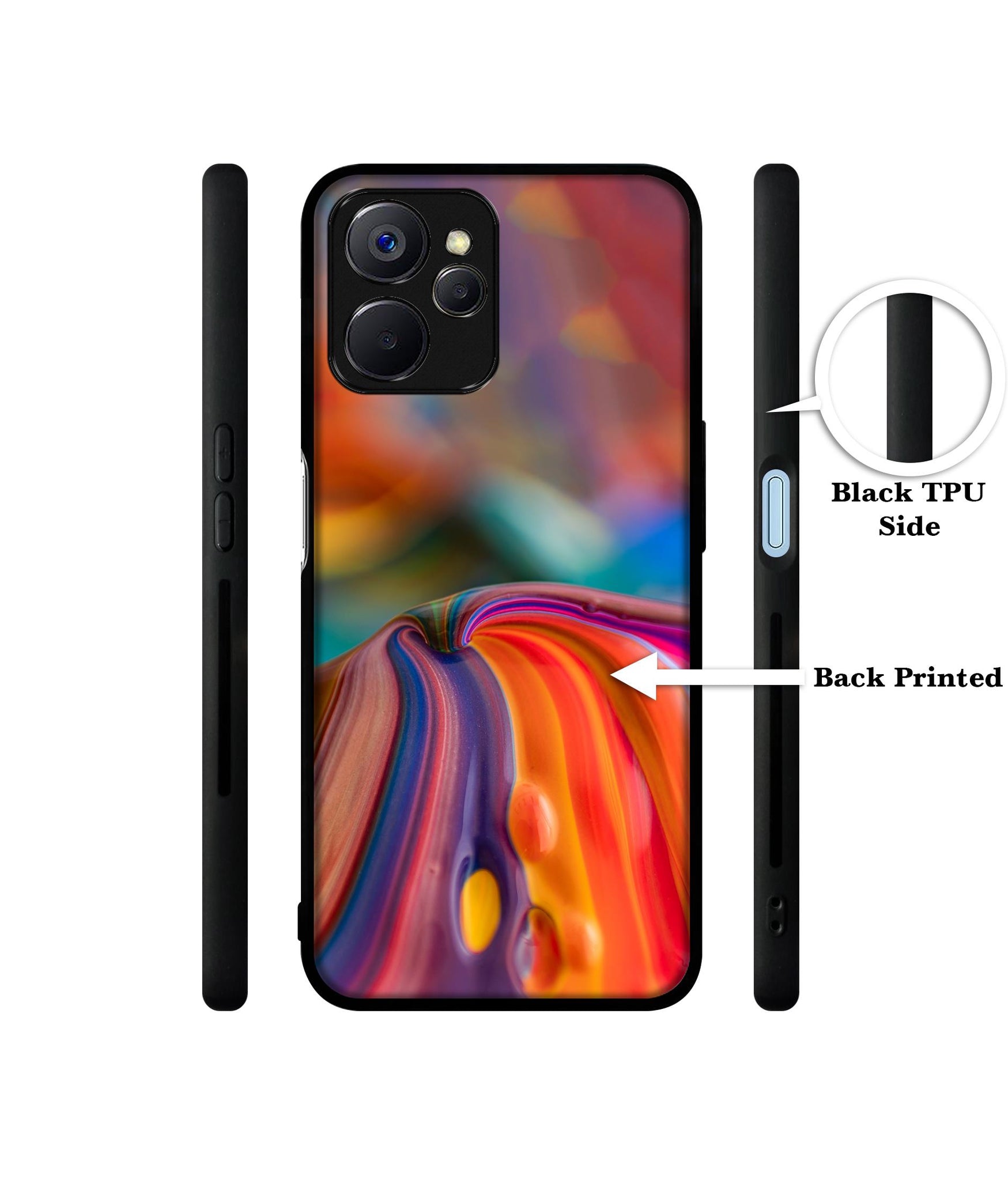 Rainbow Colors Designer 2D Printed Back Case Cover for Realme 10 5G