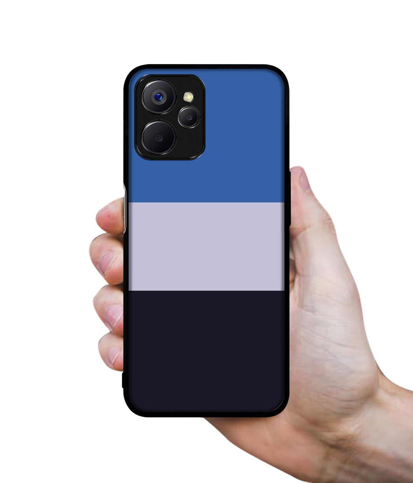 Three Color Stripes Designer 2D Printed Back Case Cover for Realme 10 5G