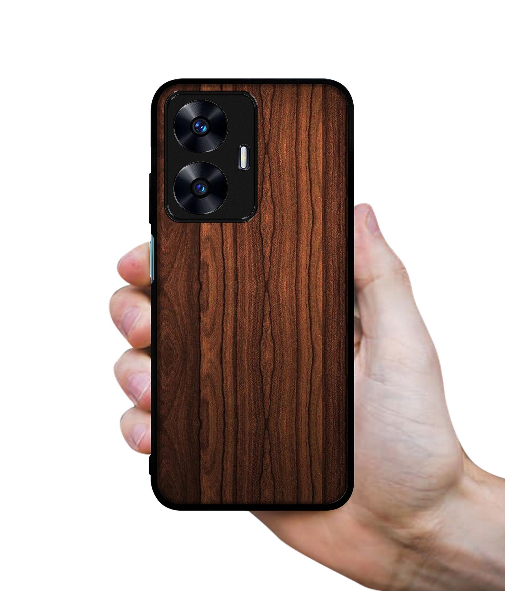 Brown Wooden Texture Designer 2D Printed Back Case Cover for Realme C55 4G / Narzo N55 4G