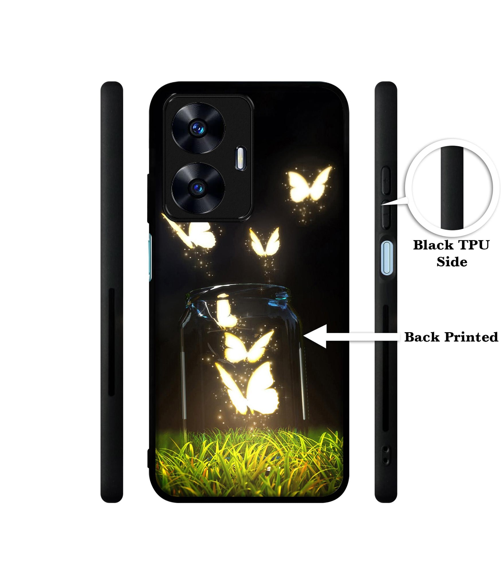 Butterfly Designer 2D Printed Back Case Cover for Realme C55 4G / Narzo N55 4G