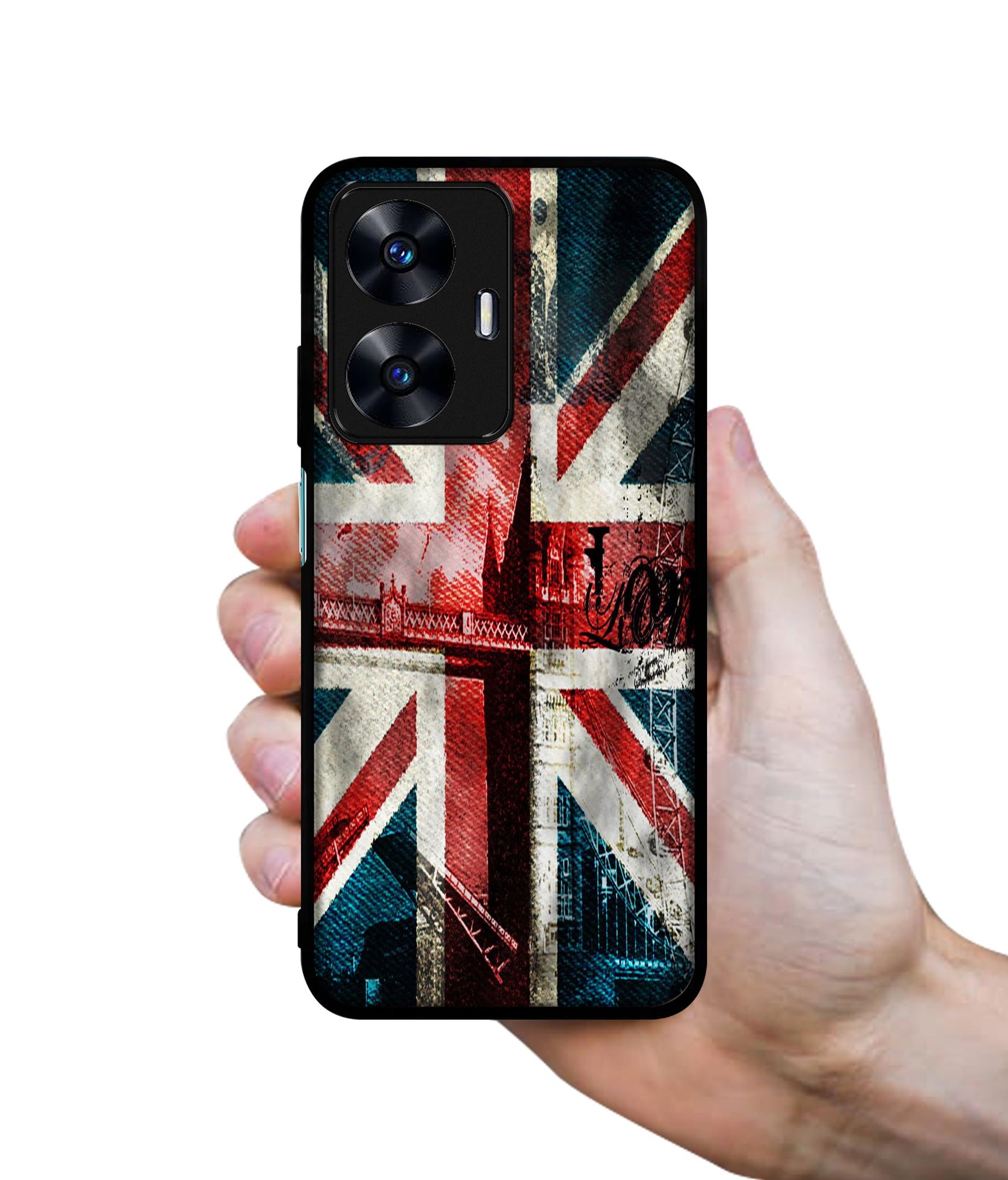 London Flag wallpaper Designer 2D Printed Back Case Cover for Realme C55 4G / Narzo N55 4G