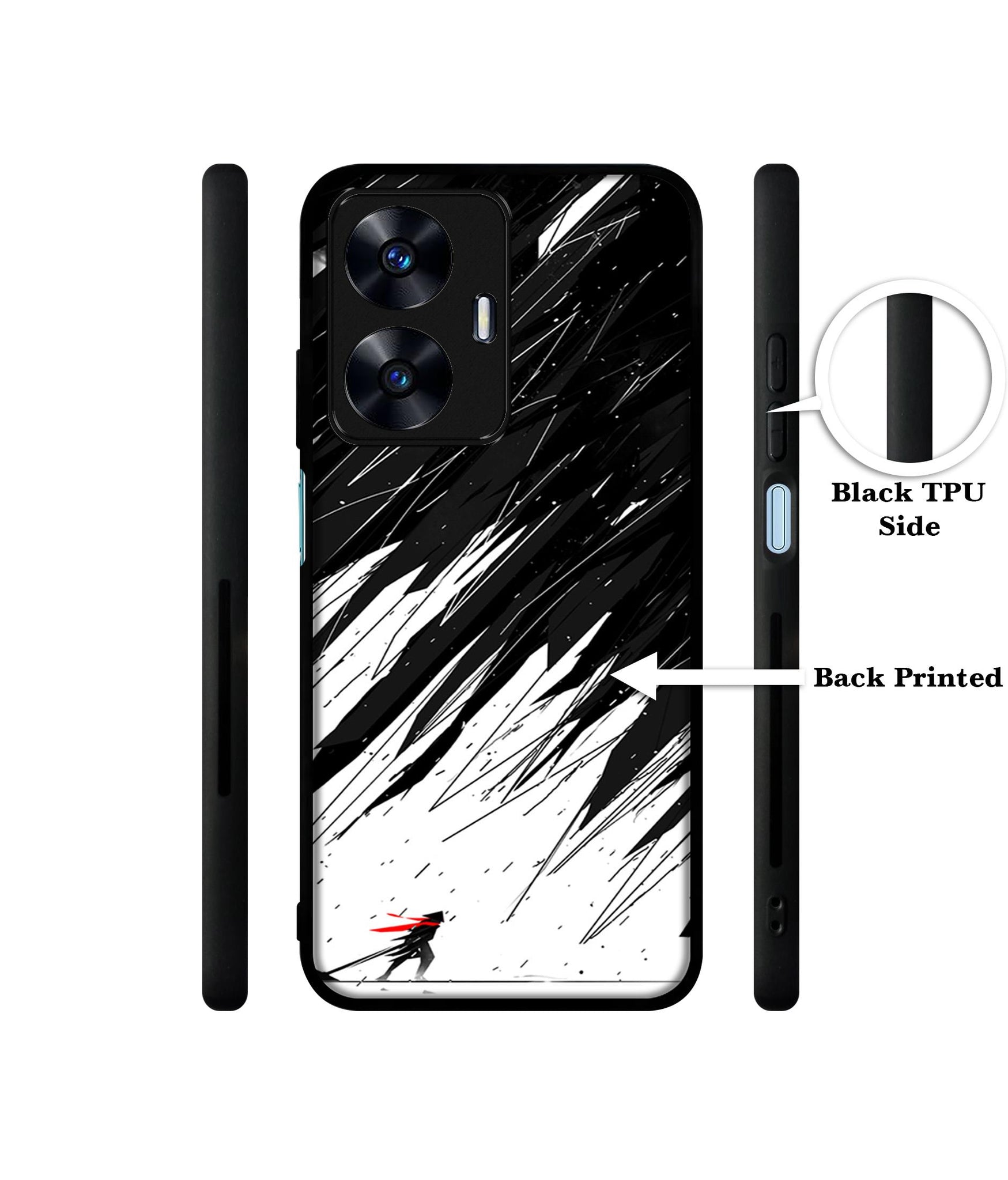 Geometric Strom Designer 2D Printed Back Case Cover for Realme C55 4G / Narzo N55 4G