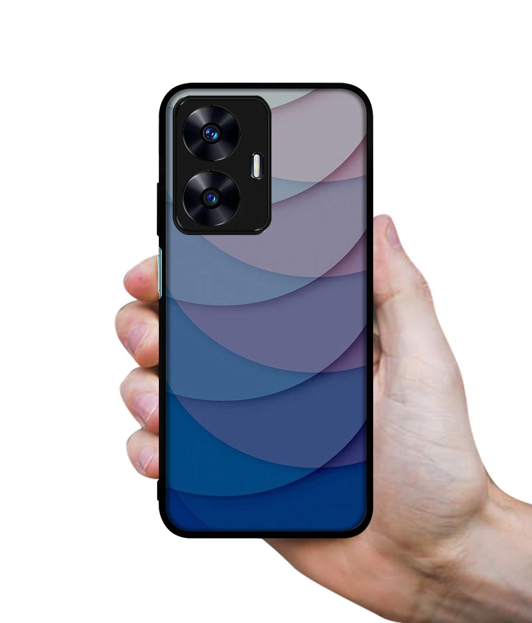 Waves Pattern Print Designer 2D Printed Back Case Cover for Realme C55 4G / Narzo N55 4G