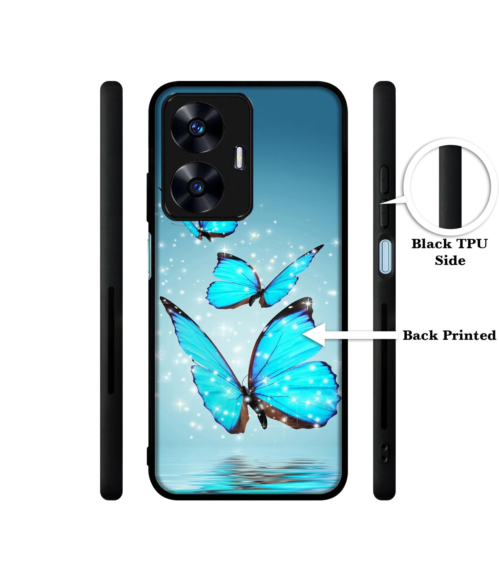 Flying Butterflies Designer 2D Printed Back Case Cover for Realme C55 4G / Narzo N55 4G