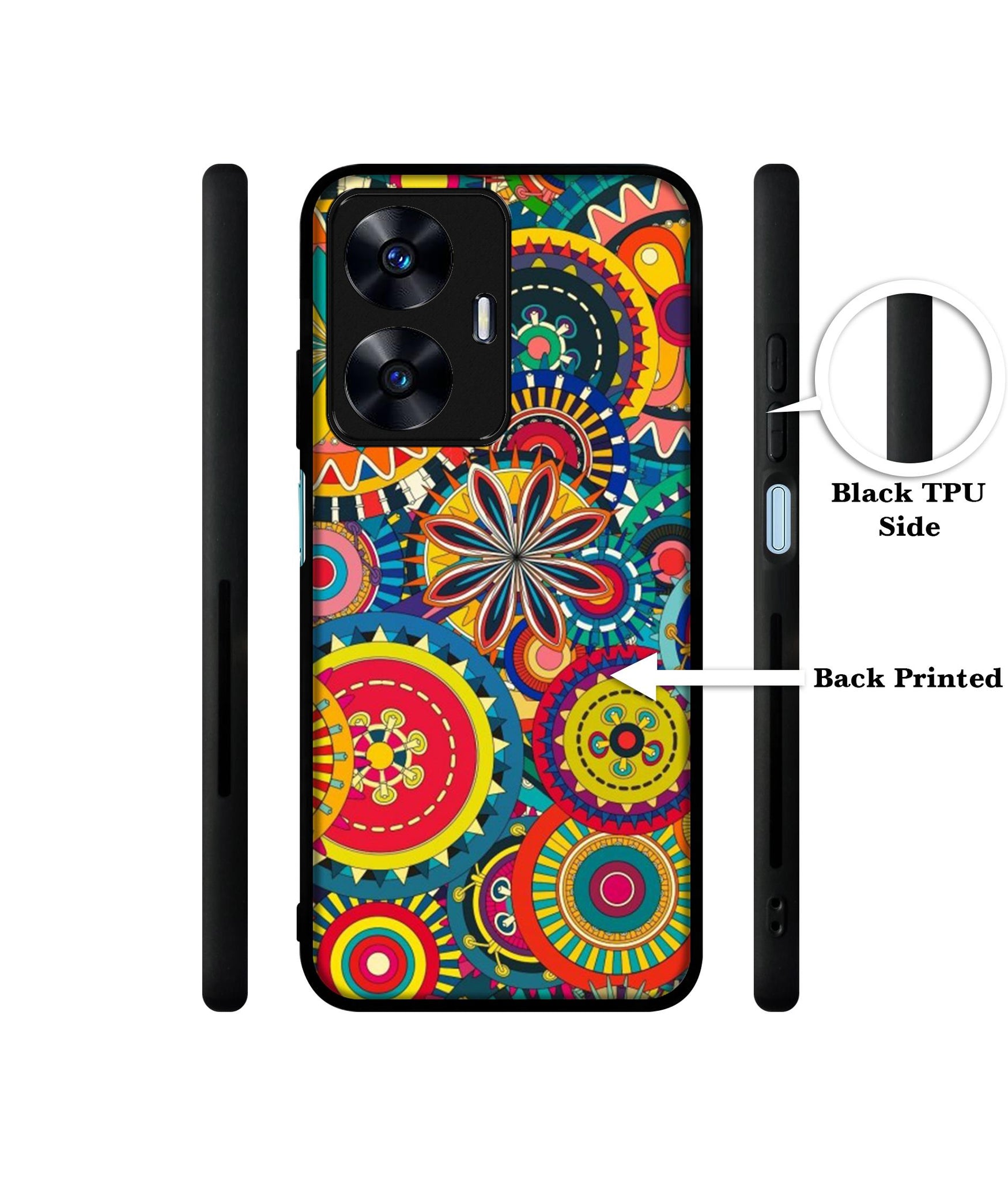 Ring Pattern Print Designer 2D Printed Back Case Cover for Realme C55 4G / Narzo N55 4G