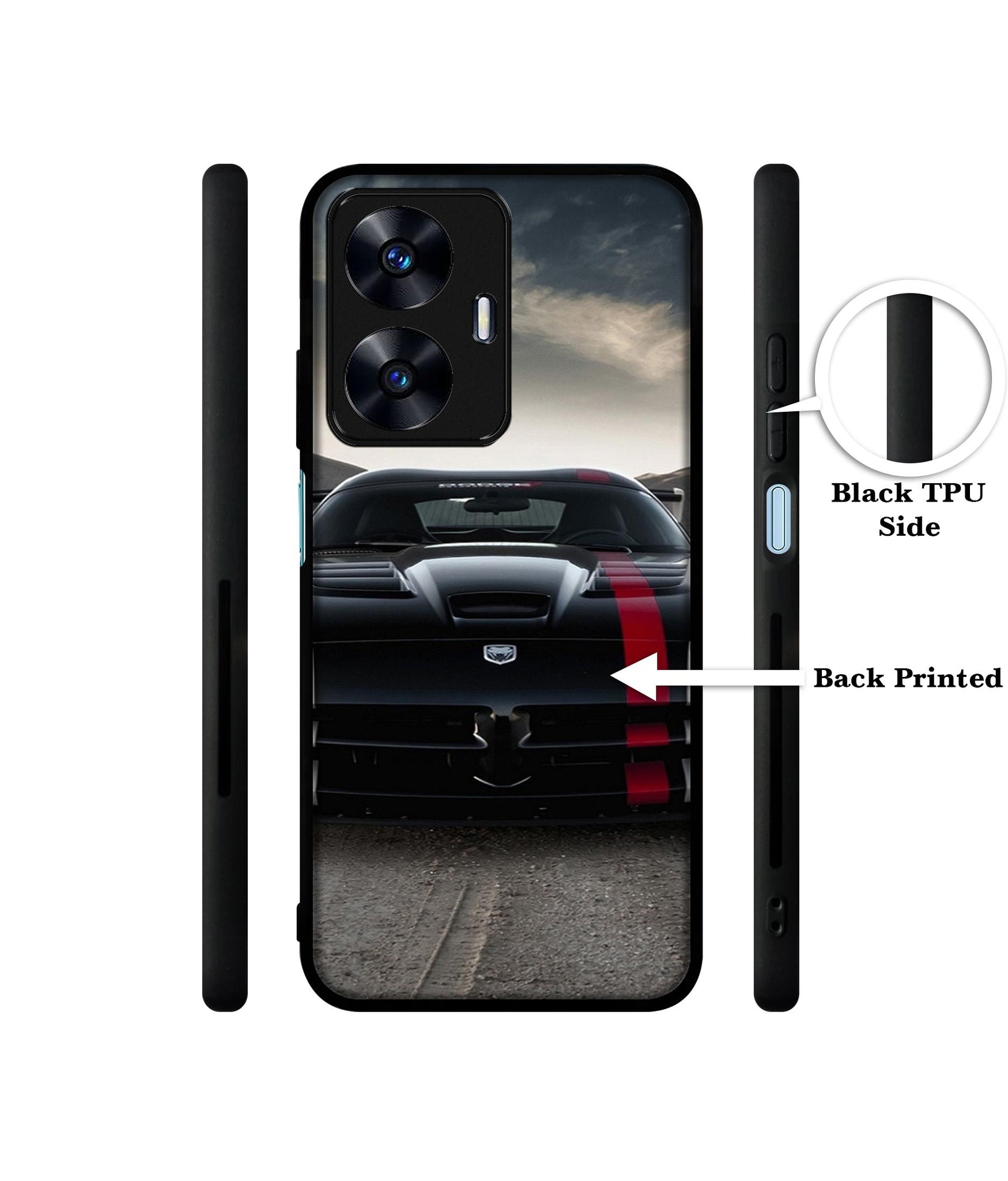 Sports Car Pattern Designer 2D Printed Back Case Cover for Realme C55 4G / Narzo N55 4G