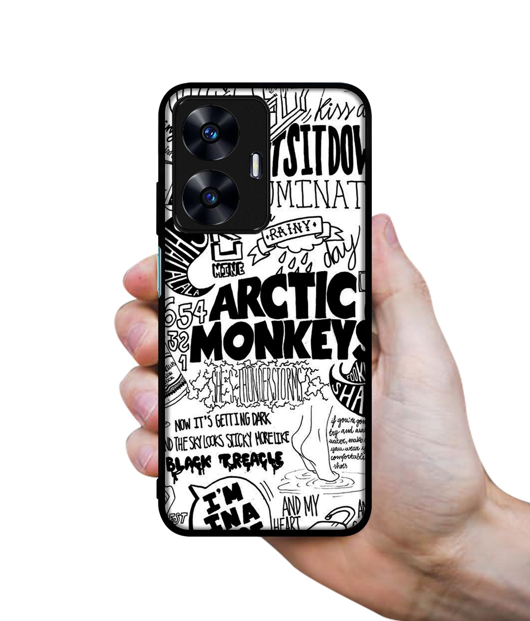 Arctic Monkeys Pattern Designer 2D Printed Back Case Cover for Realme C55 4G / Narzo N55 4G