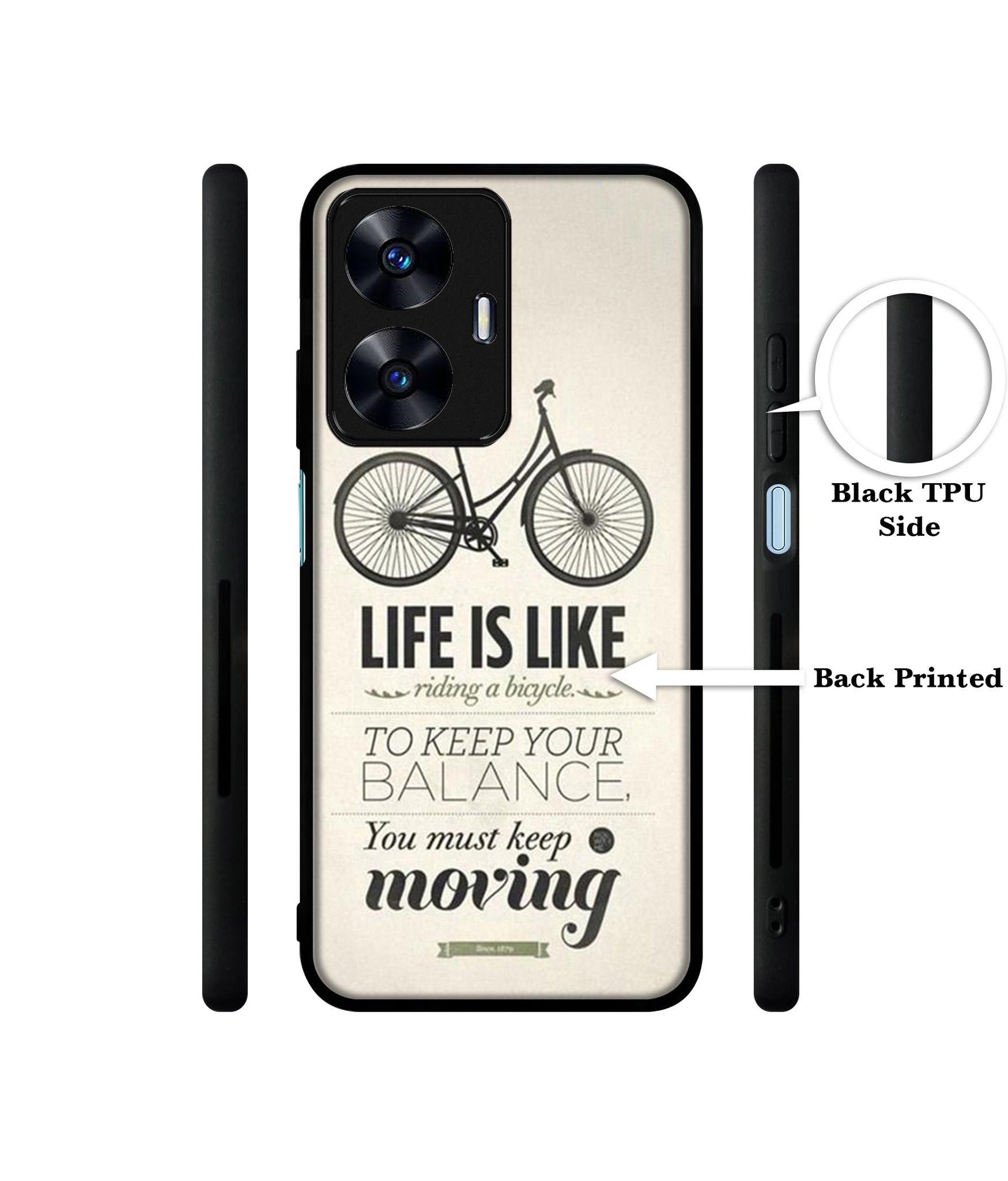 Life is Like Moving Designer 2D Printed Back Case Cover for Realme C55 4G / Narzo N55 4G
