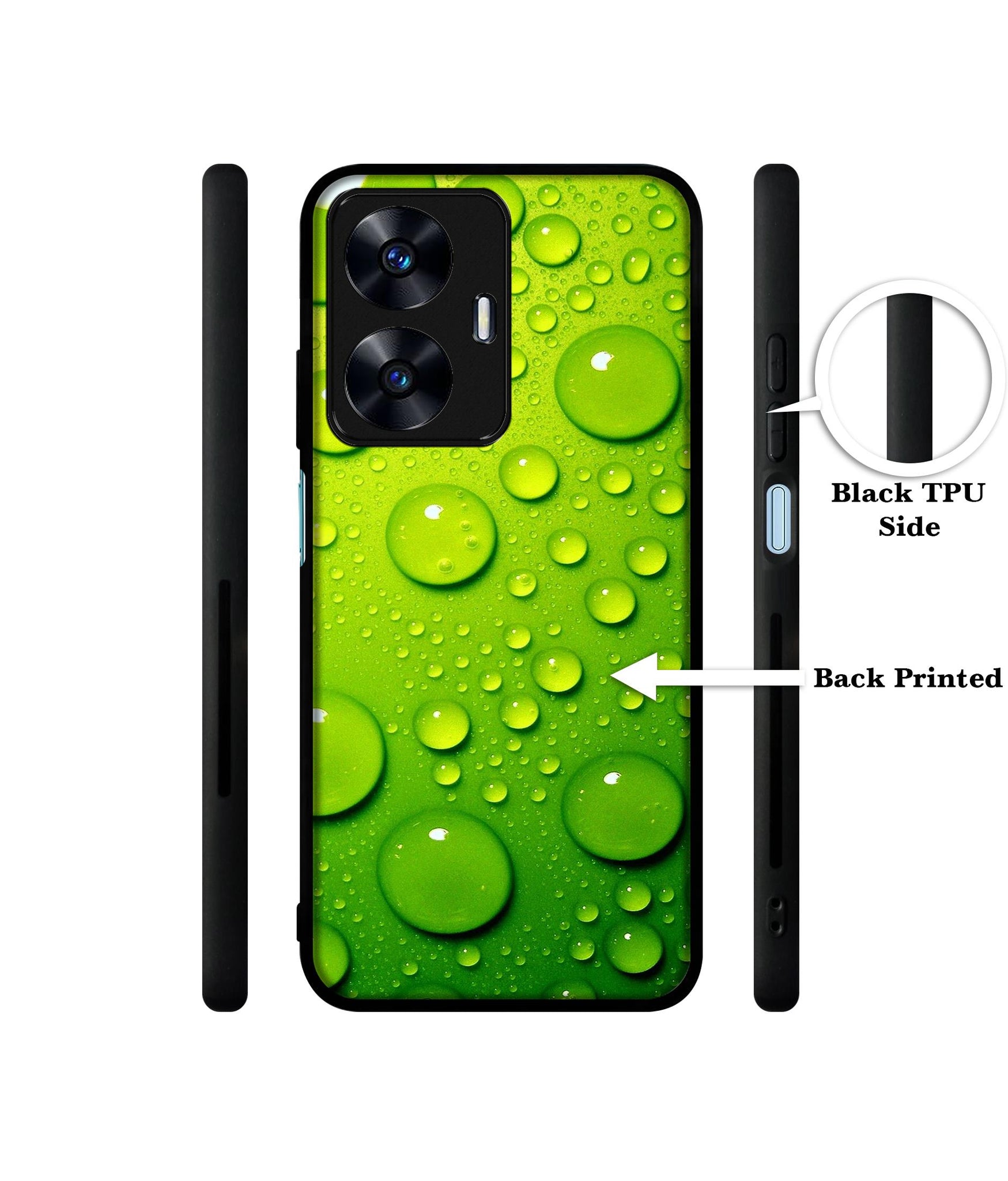 Green Bubbles Designer 2D Printed Back Case Cover for Realme C55 4G / Narzo N55 4G